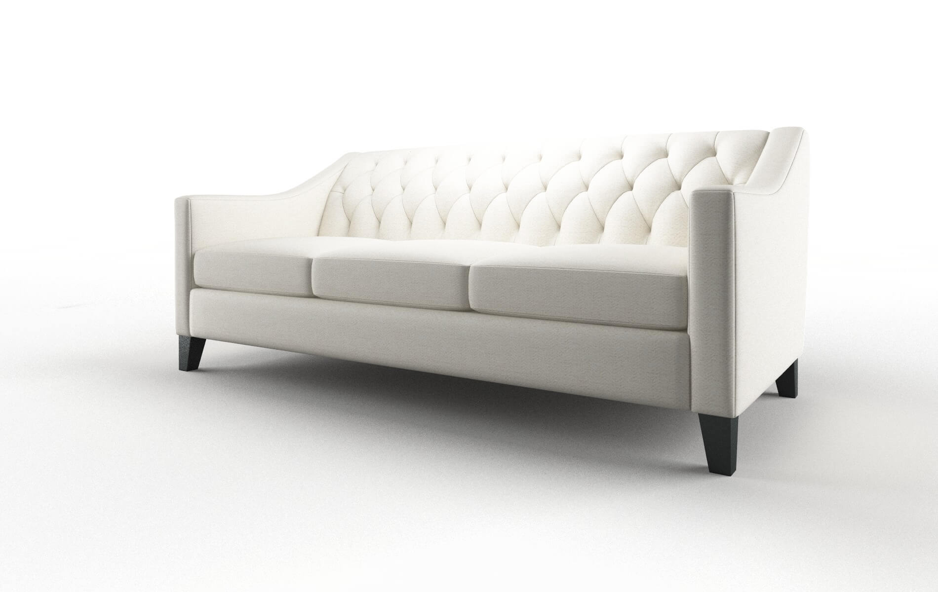 Seville Catalina Ivory Sofa espresso legs 4