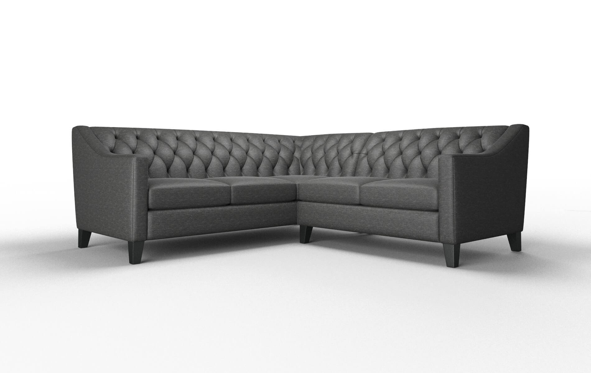 Seville Chance Denim Sectional espresso legs 1