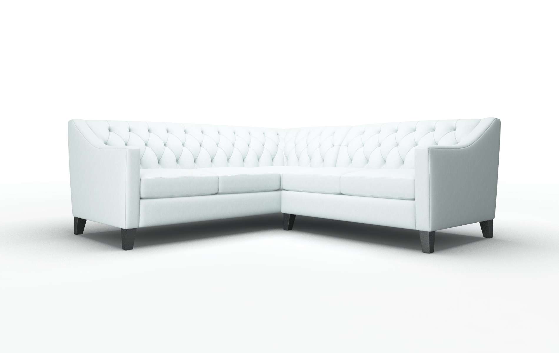 Seville Clyde Cornflower Sectional espresso legs 1