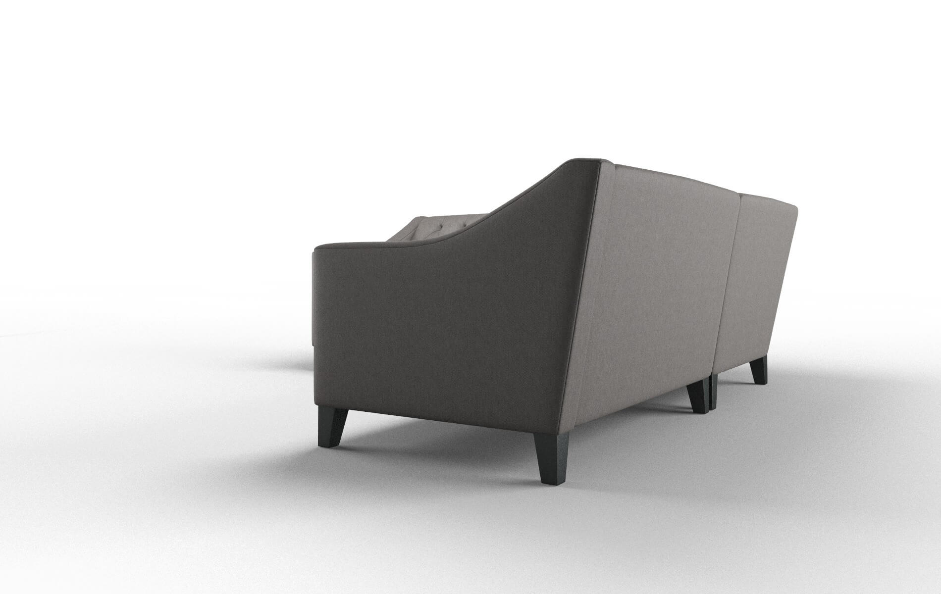 Seville Cosmo Charcoal Sectional espresso legs 4