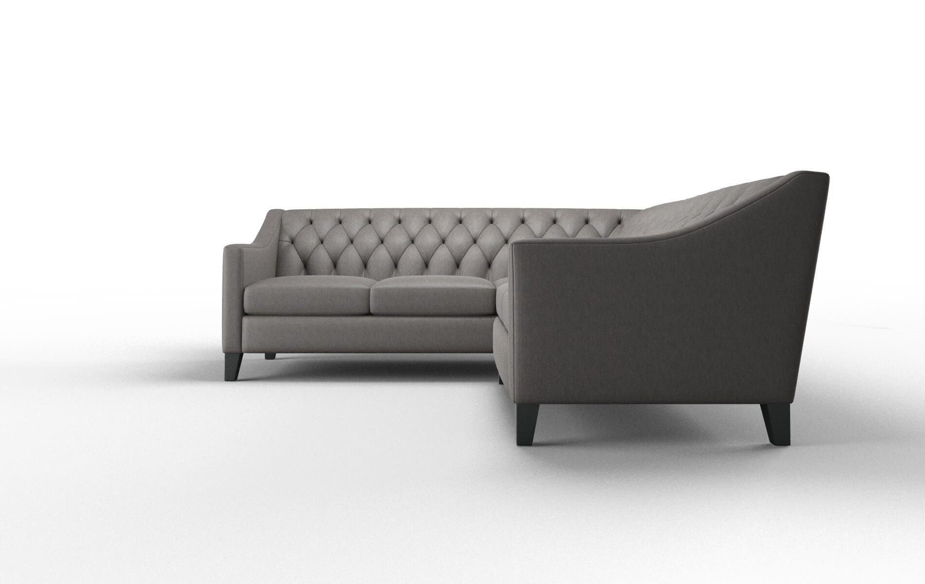 Seville Cosmo Charcoal Sectional espresso legs 5