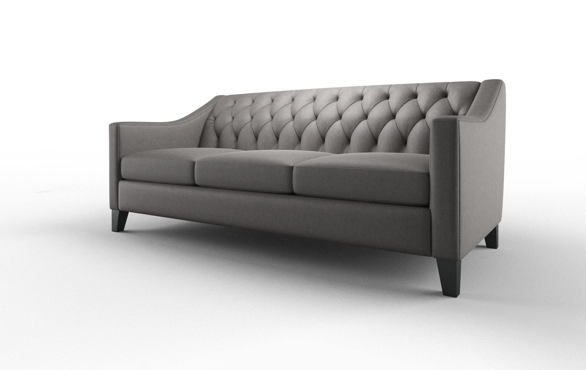 Seville Cosmo Charcoal Sofa espresso legs 4