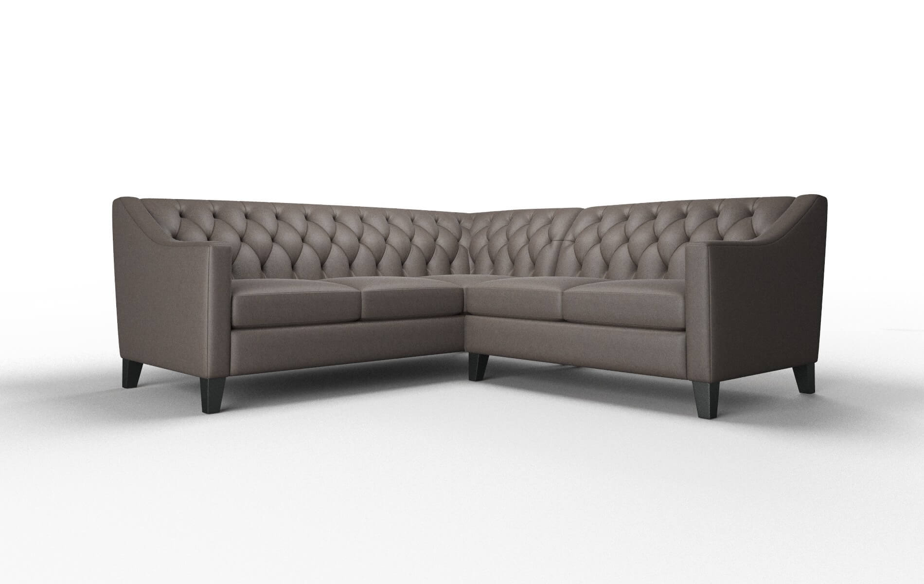 Seville Cosmo Chocolate Sectional espresso legs 1