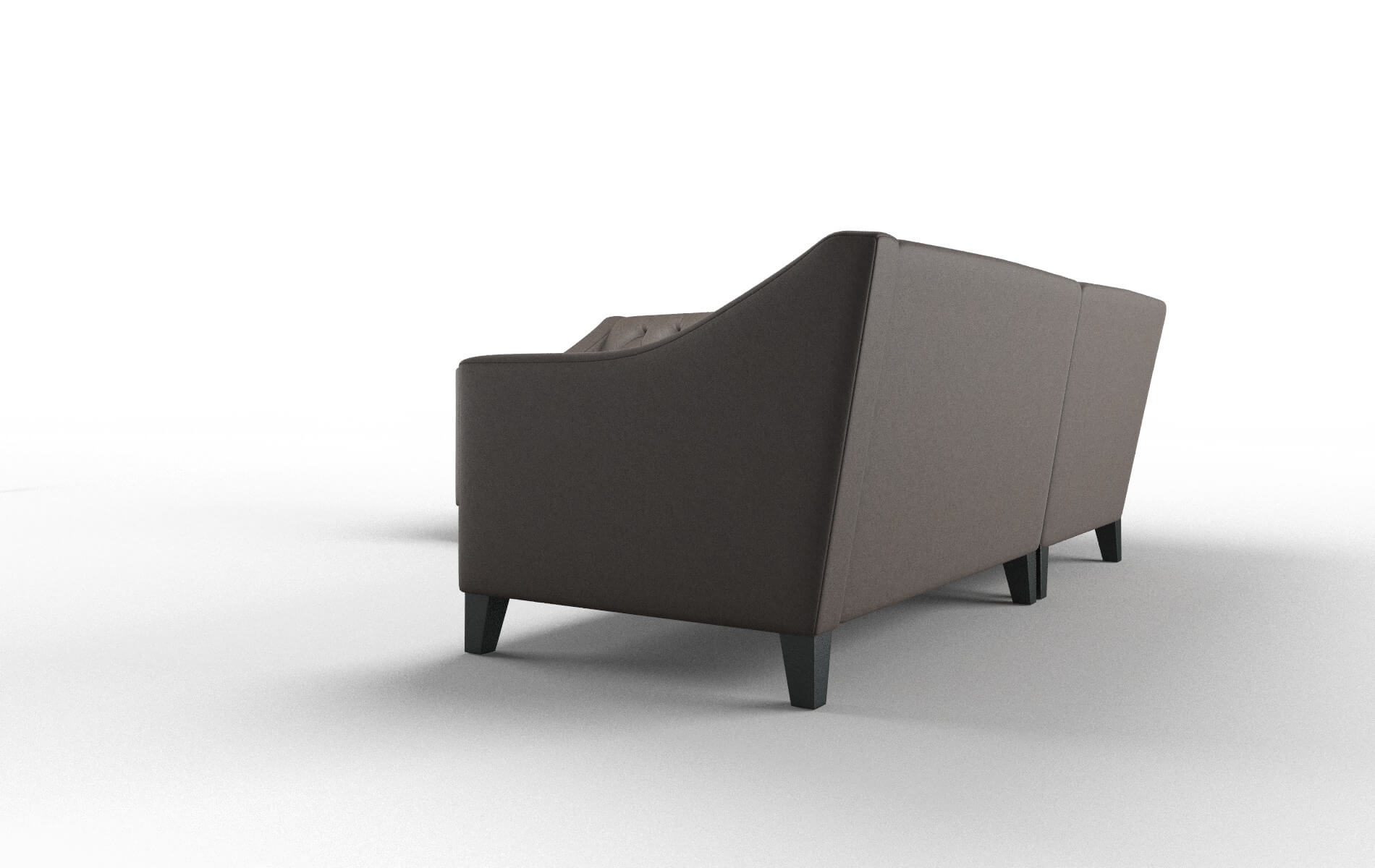 Seville Cosmo Chocolate Sectional espresso legs 4