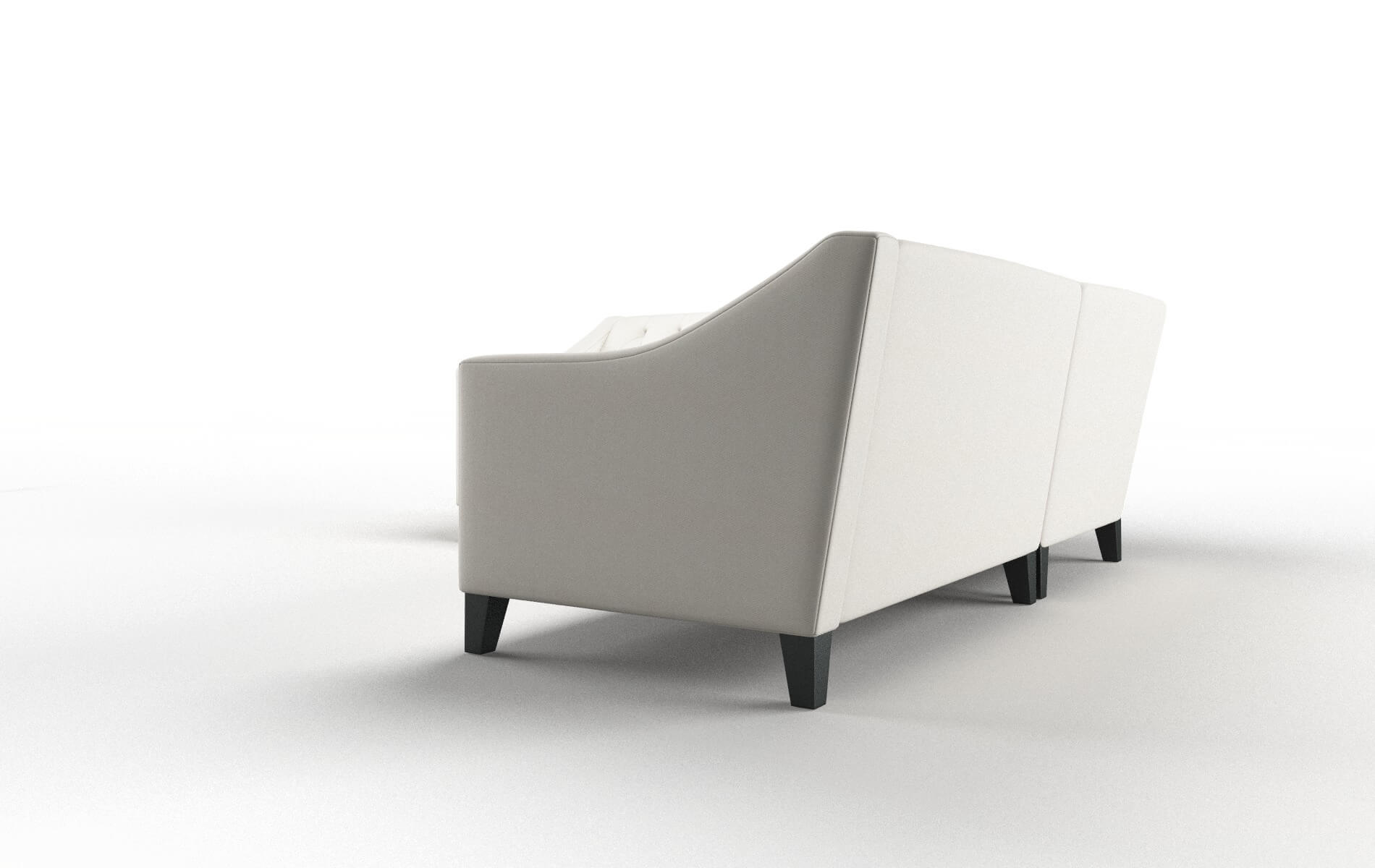 Seville Cosmo Ivory Sectional espresso legs 4