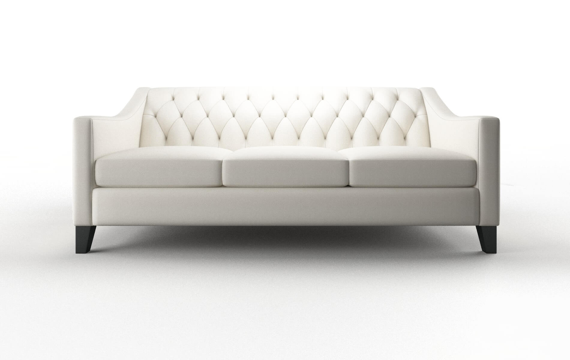 Seville Cosmo Ivory Sofa espresso legs 1
