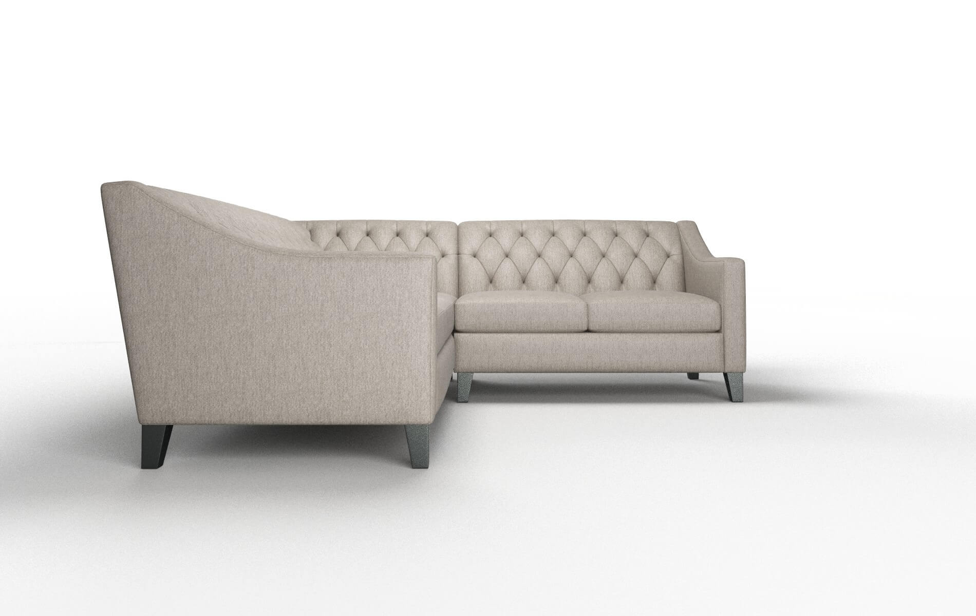 Seville Cosmo Taupe Sectional espresso legs 2