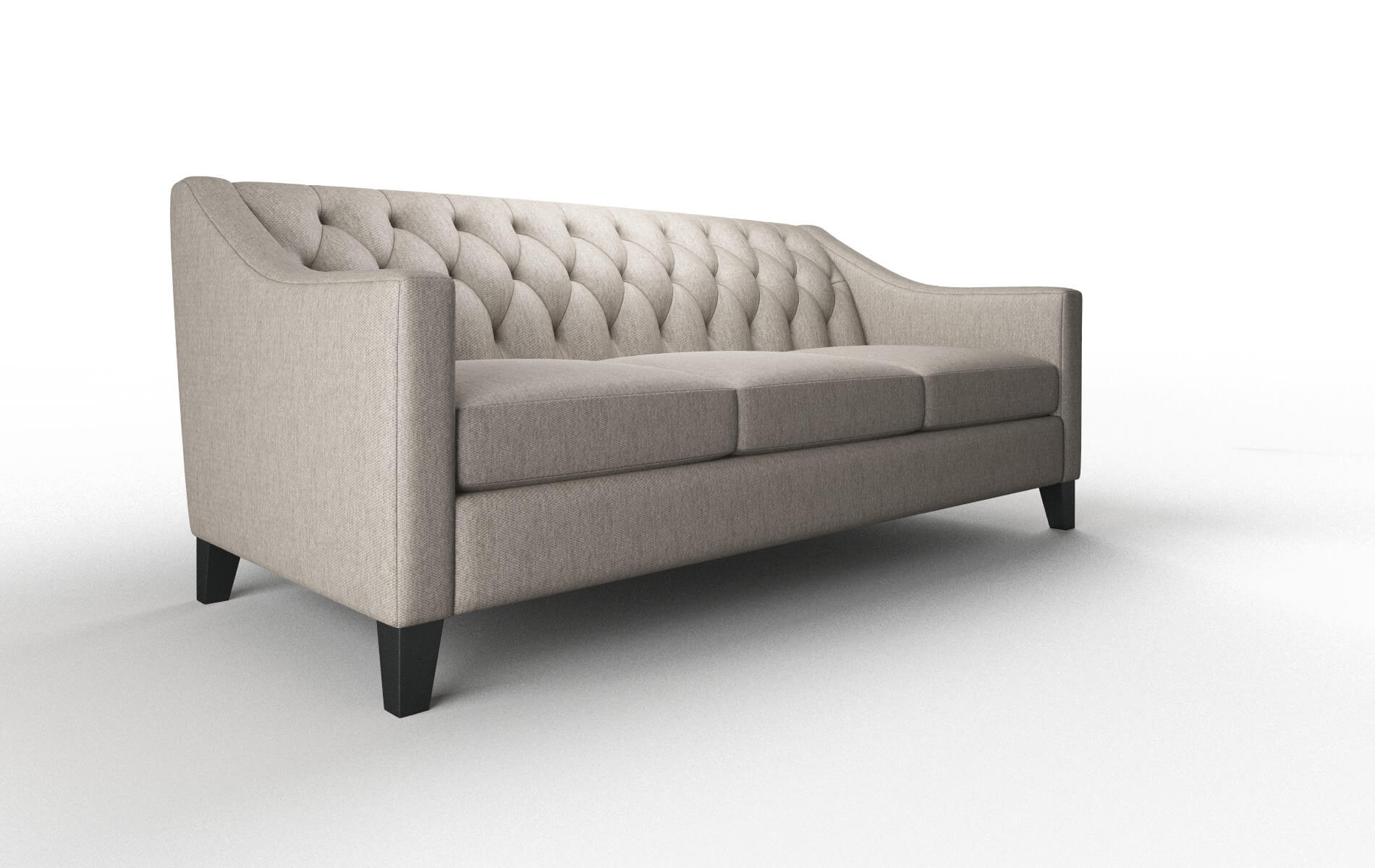 Seville Cosmo Taupe Sofa espresso legs 2