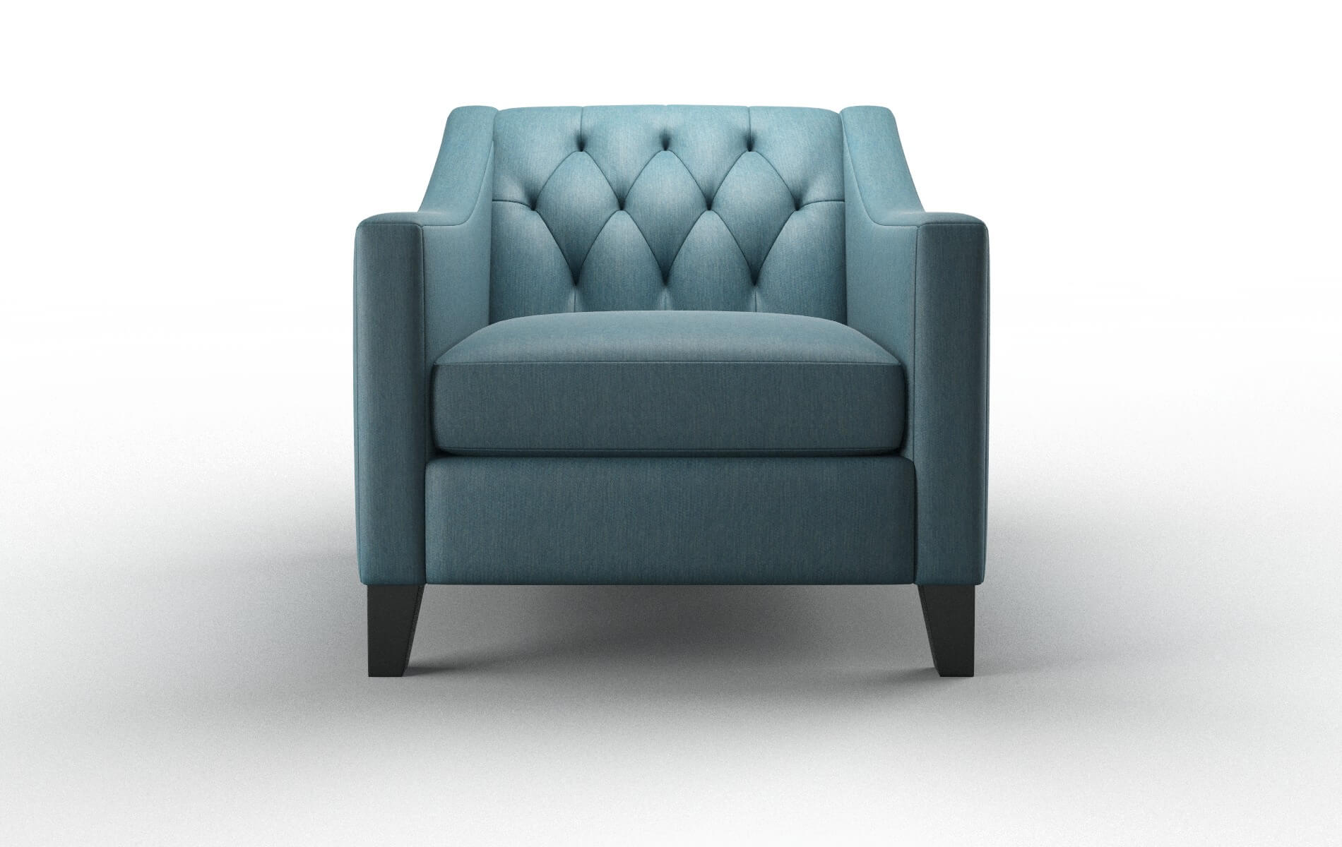 Seville Cosmo Teal Chair espresso legs 1