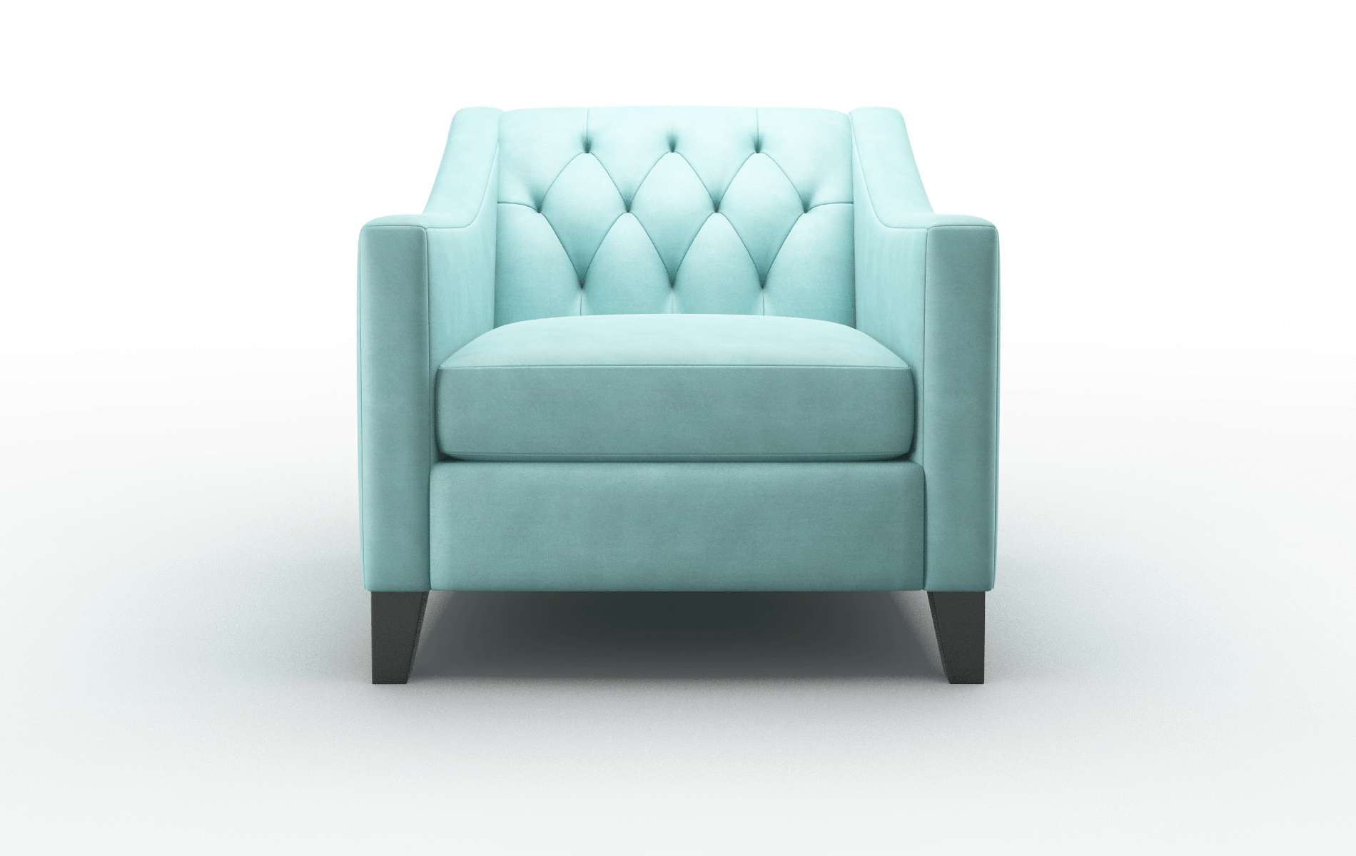 Seville Curious Turquoise Chair espresso legs 1