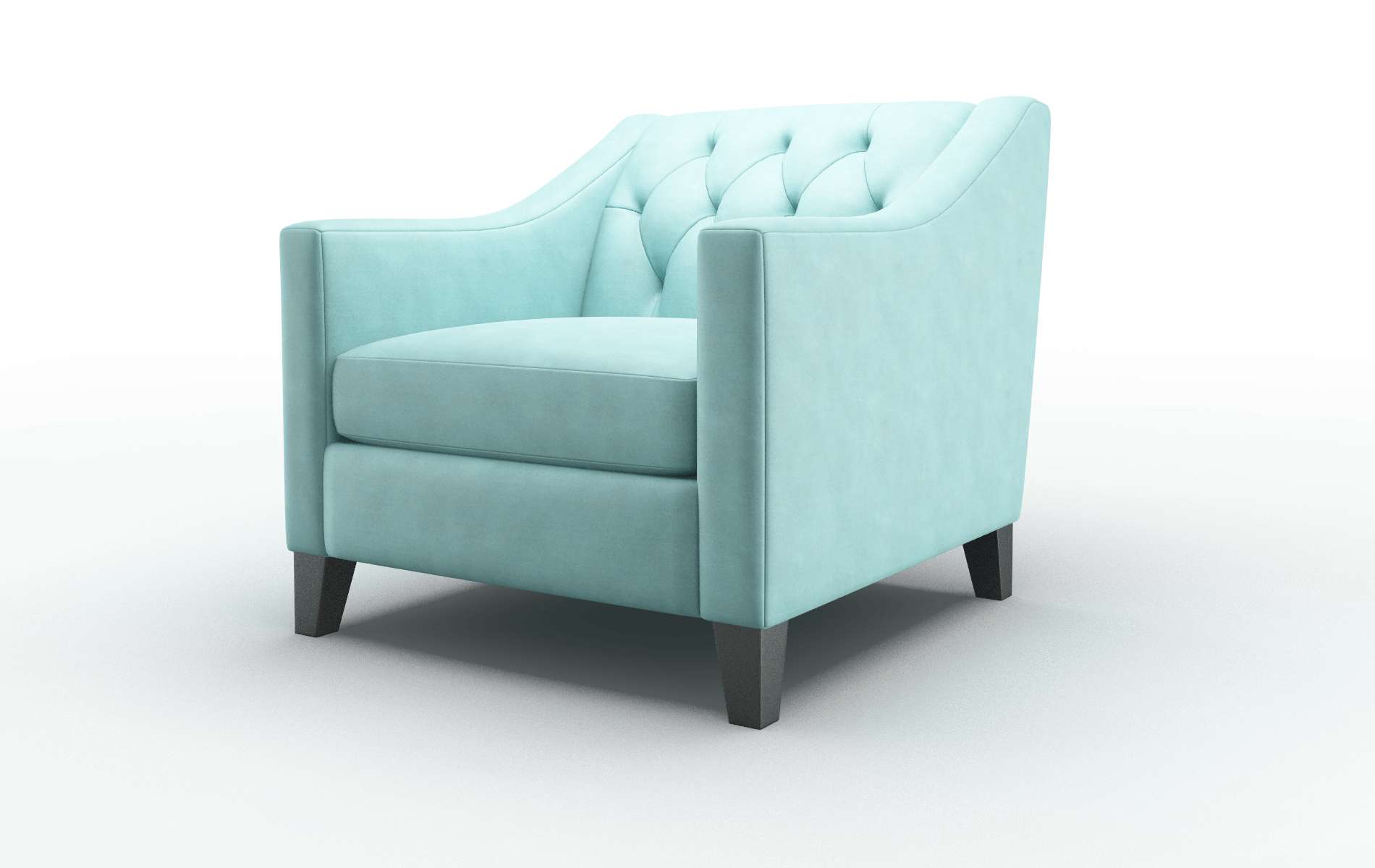 Seville Curious Turquoise Chair espresso legs 4