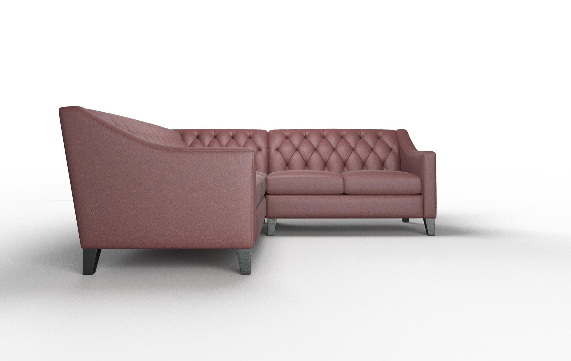 Seville Derby Berry Sectional espresso legs 2