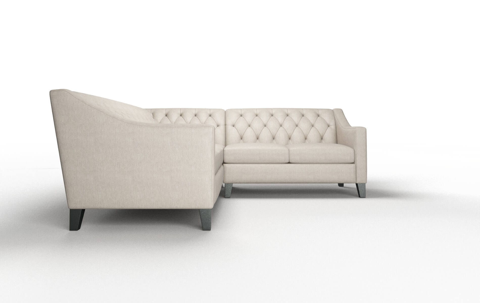 Seville Derby Linen Sectional espresso legs 2