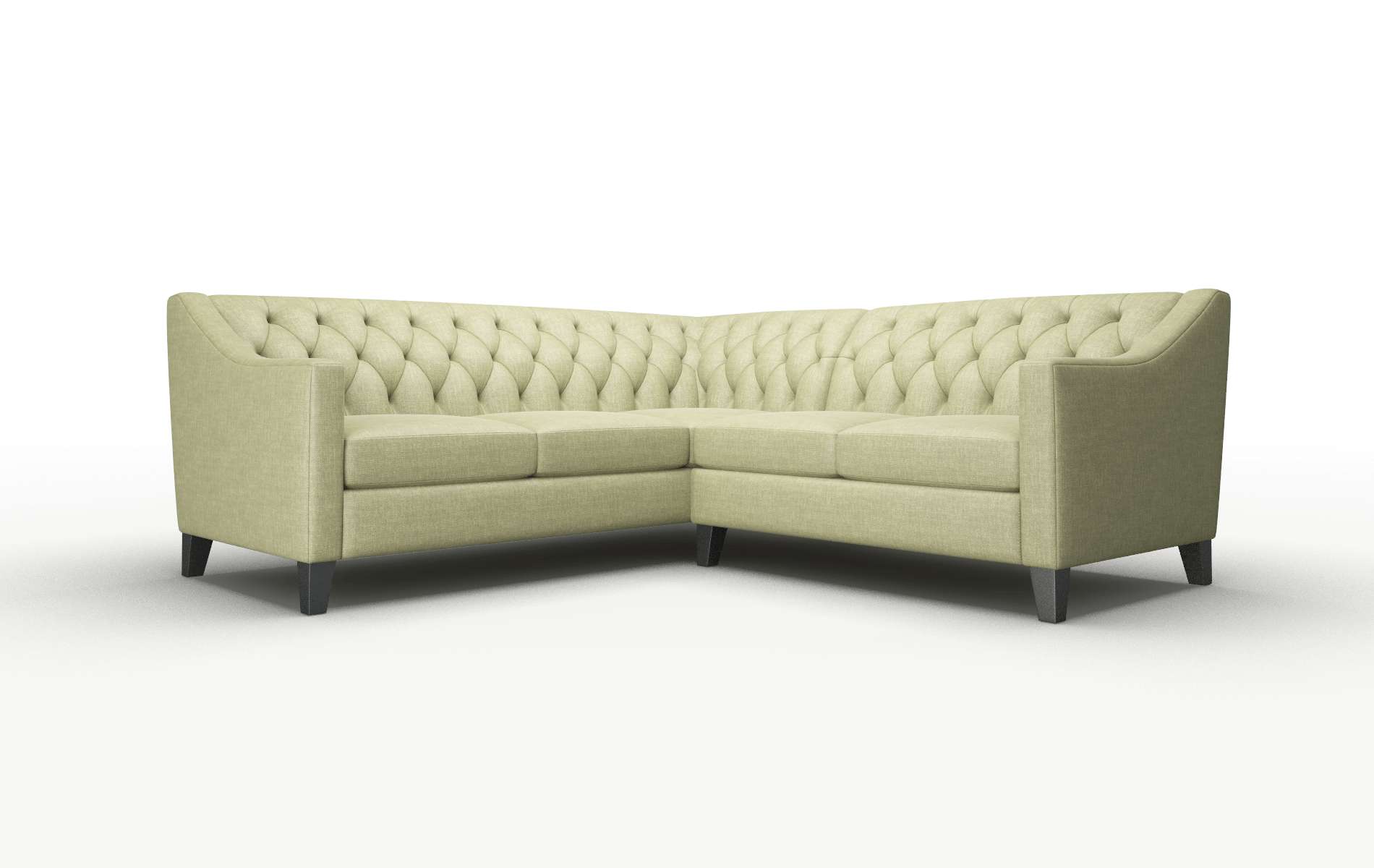 Seville Durham Lime Sectional espresso legs 1