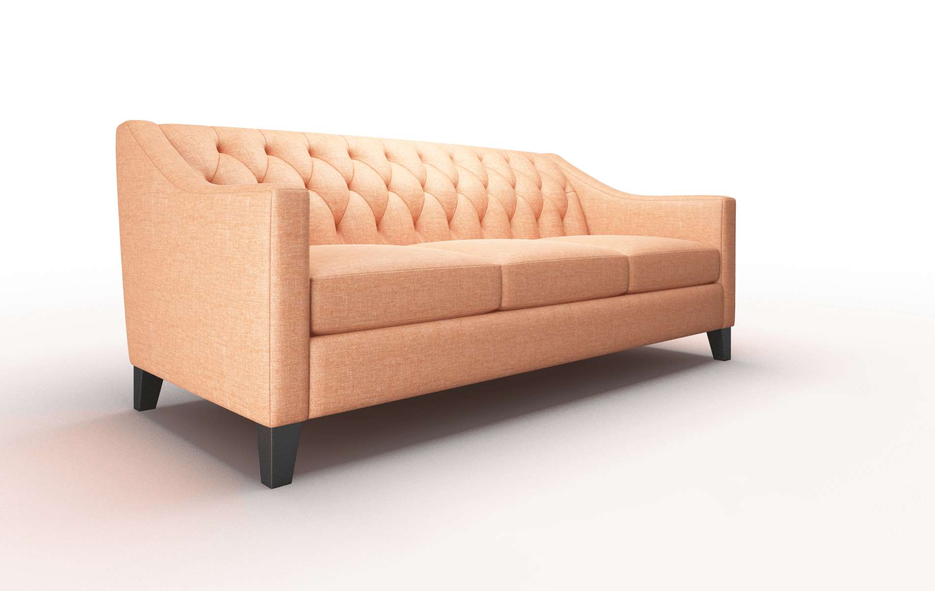 Seville Hepburn Appricot Sofa espresso legs 2