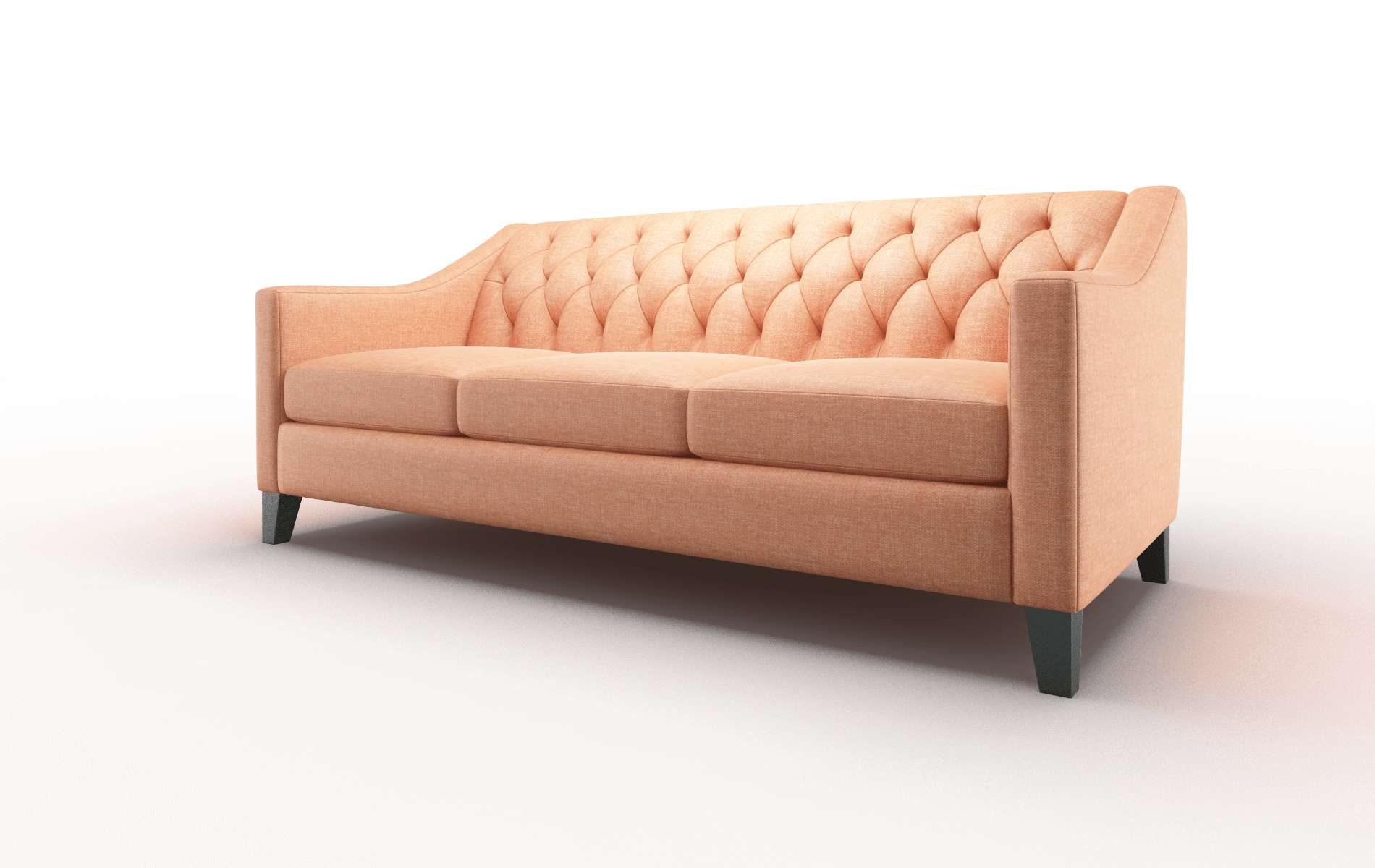 Seville Hepburn Appricot Sofa espresso legs 4