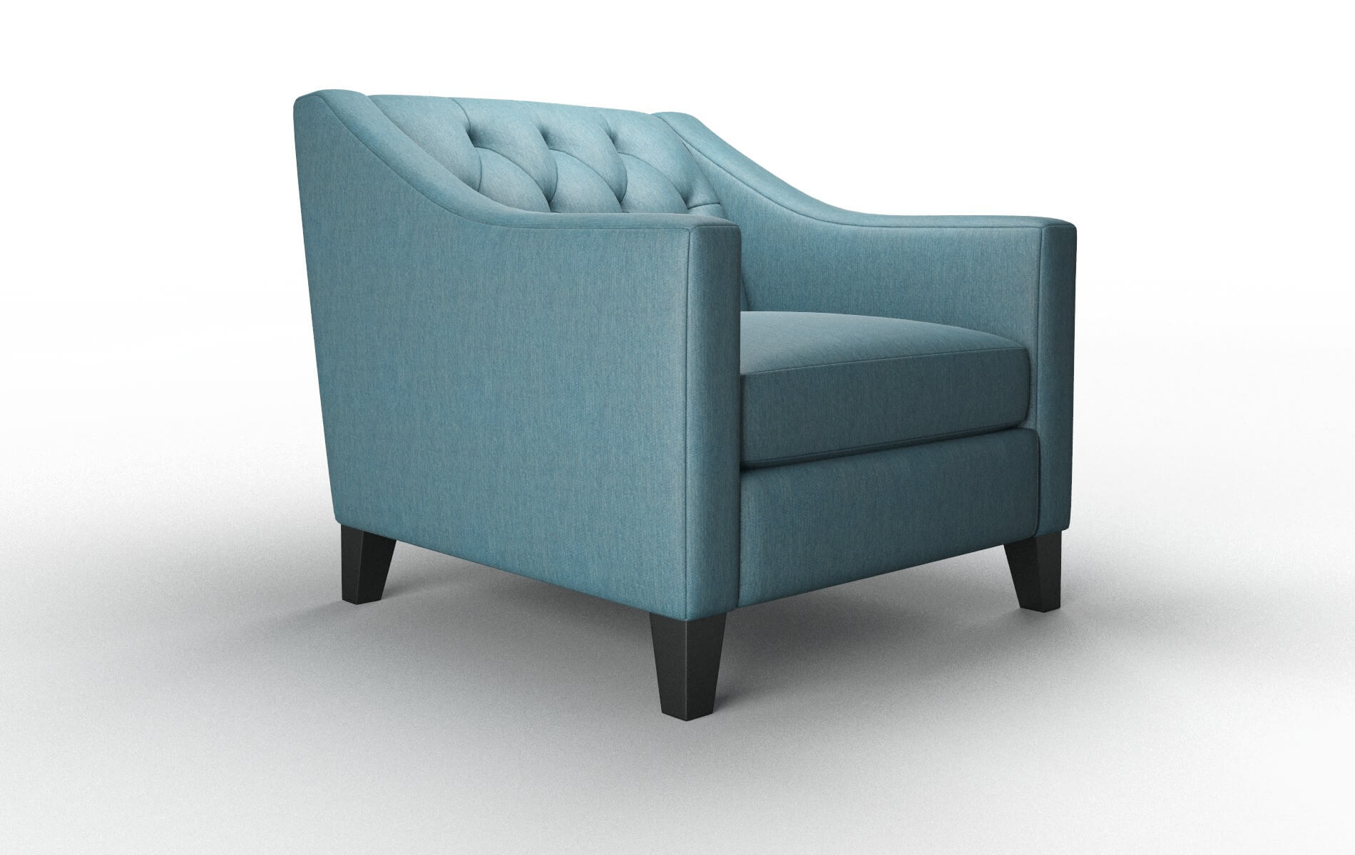 Seville Hepburn Teal Chair espresso legs 2