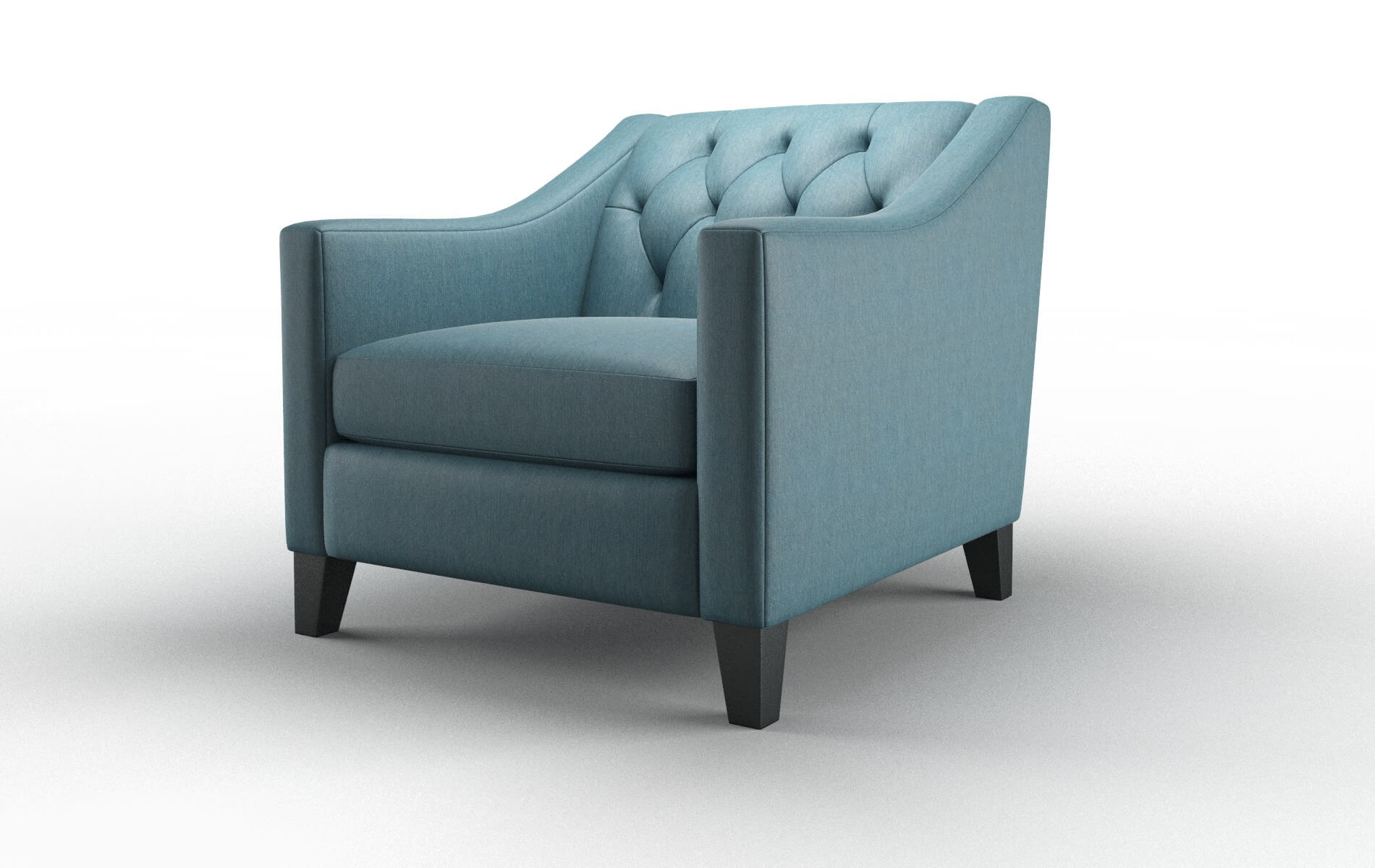 Seville Hepburn Teal Chair espresso legs 4