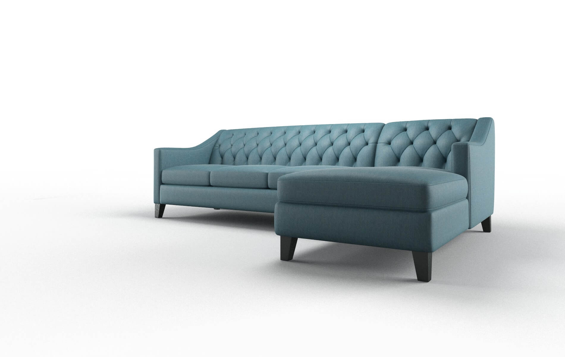 Seville Hepburn Teal Panel espresso legs 4