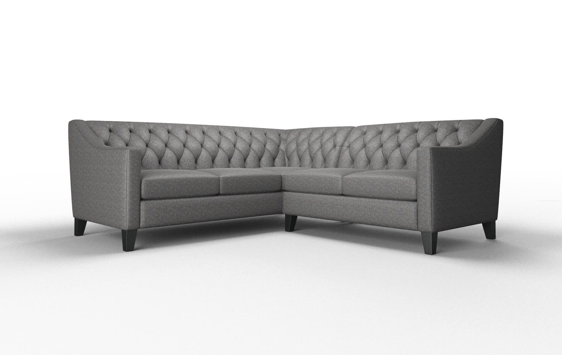 Seville Insight Charcoal Sectional espresso legs 1