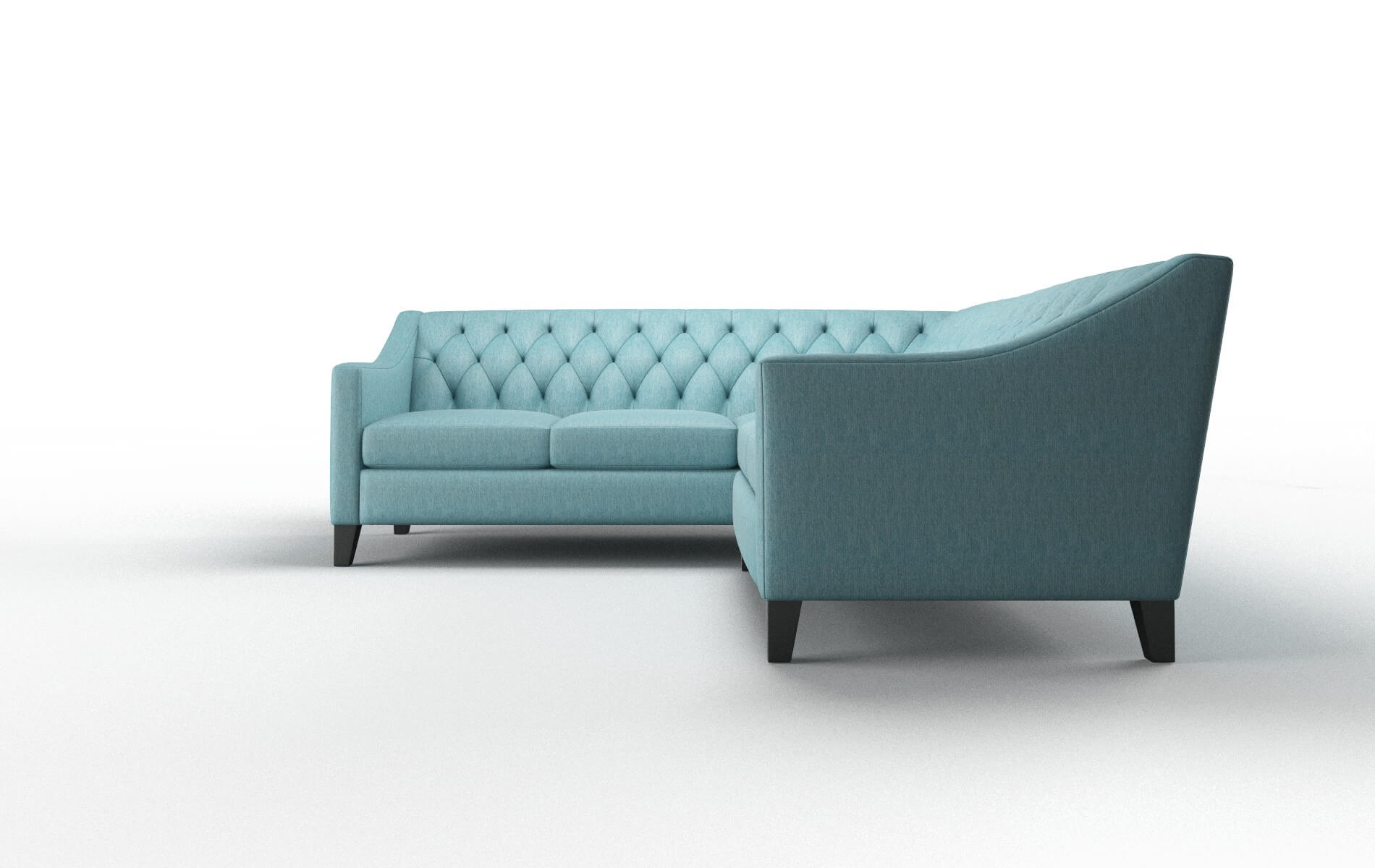 Seville Lana Peacock Sectional espresso legs 5