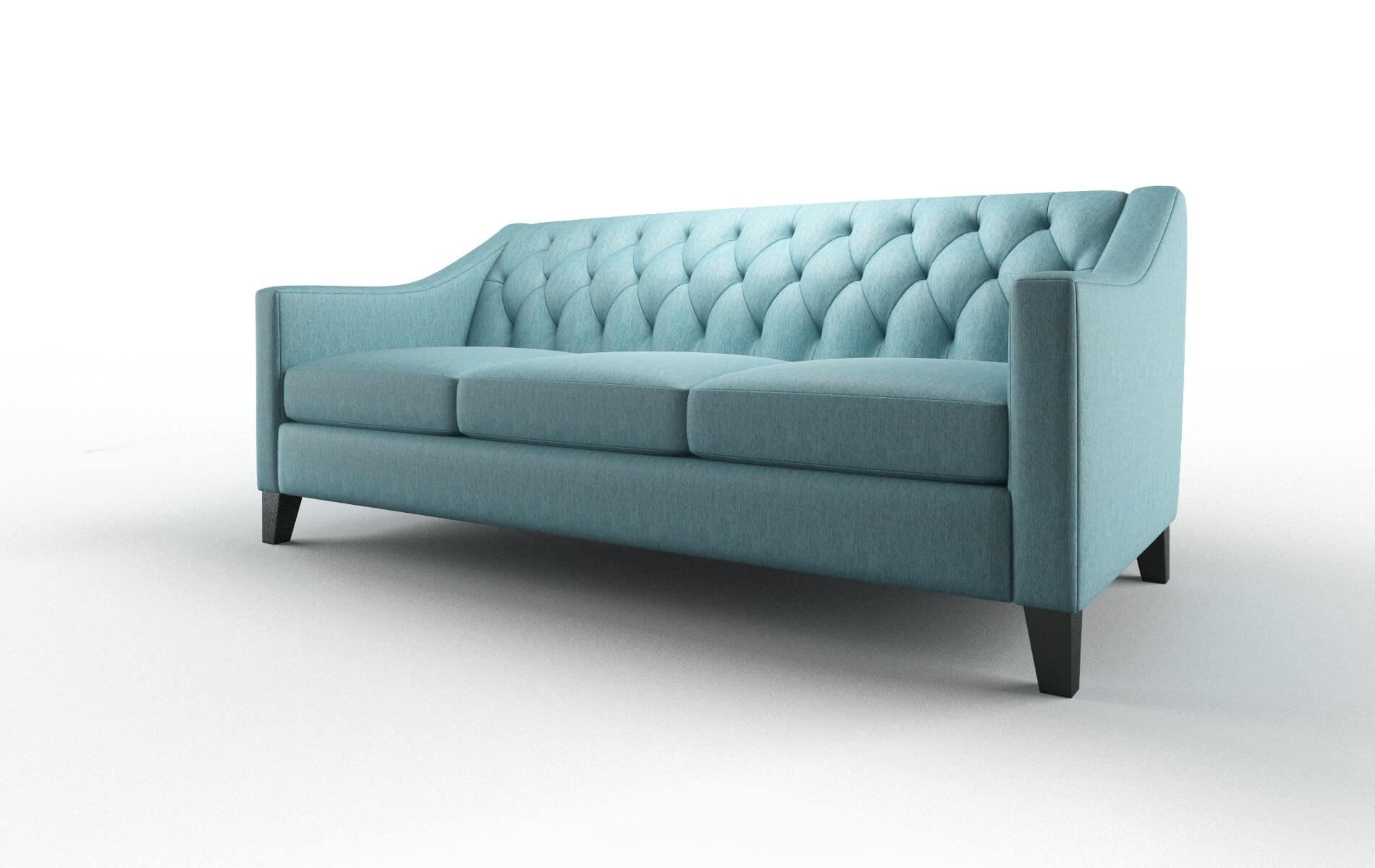 Seville Lana Peacock Sofa espresso legs 4
