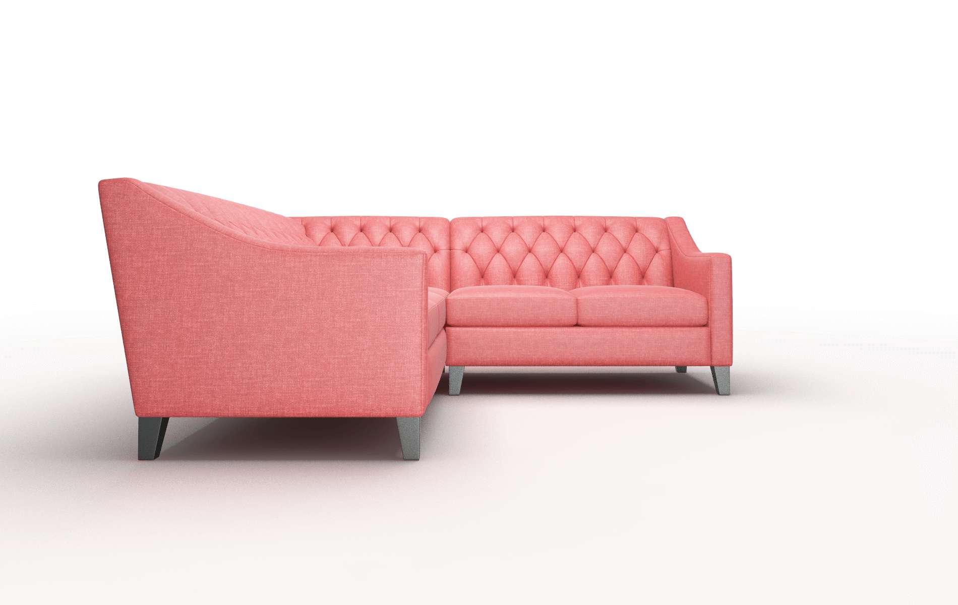 Seville Leslie Poppy Sectional espresso legs 2