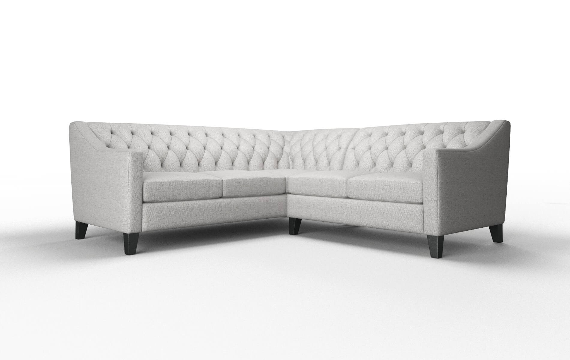 Seville Malibu Dove Sectional espresso legs 1