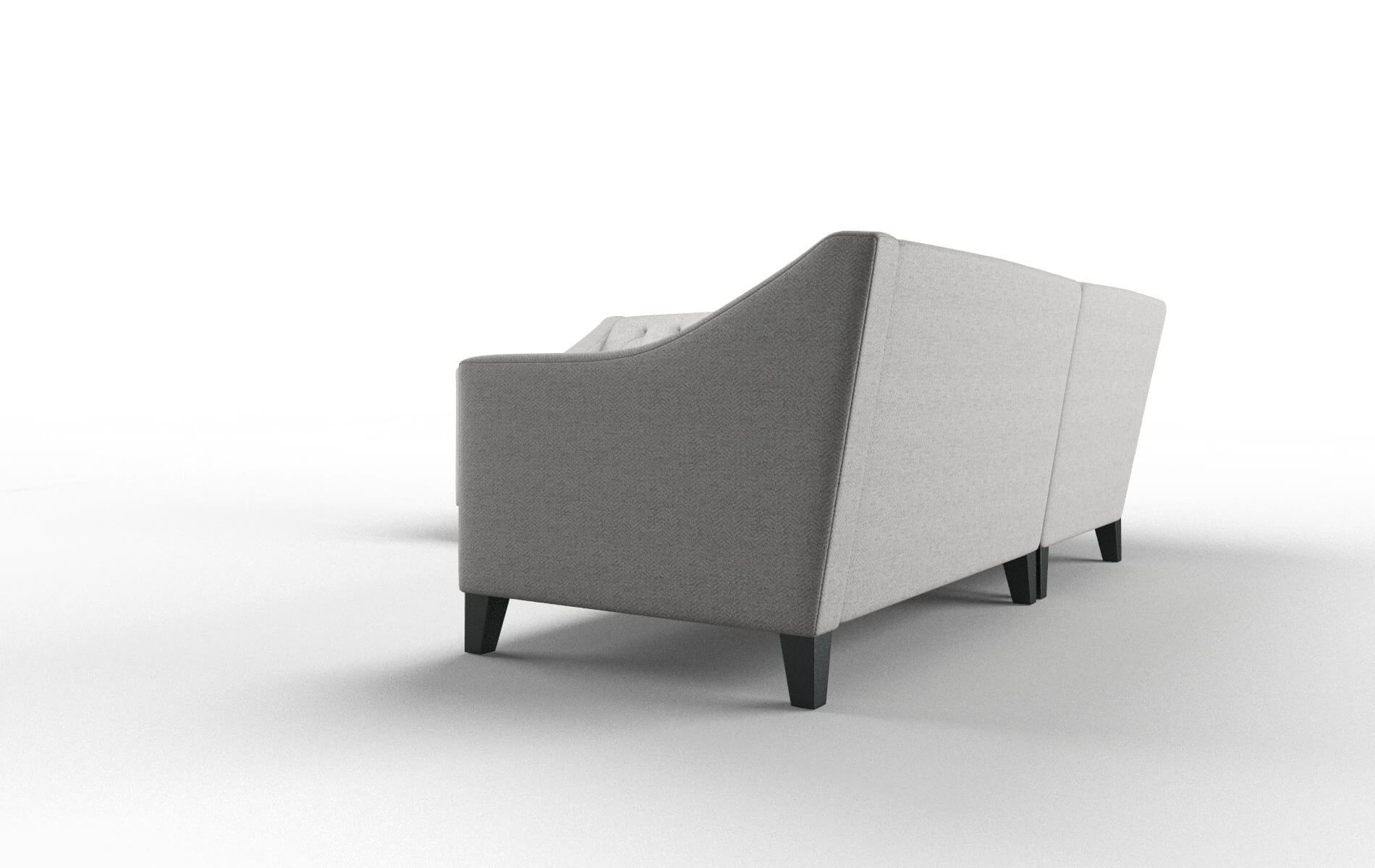 Seville Malibu Dove Sectional espresso legs 4