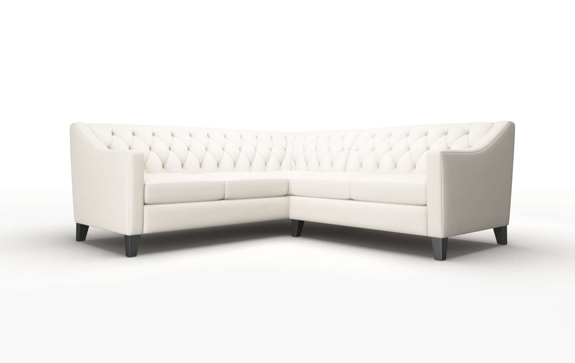 Seville Malibu Linen Sectional espresso legs 1