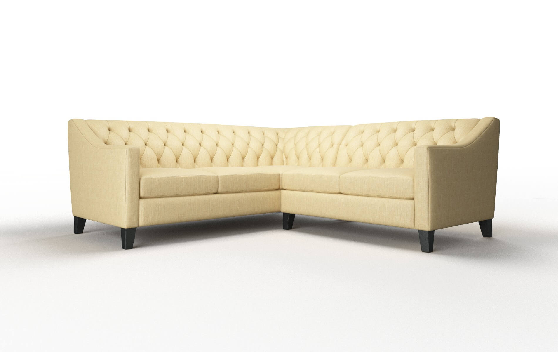 Seville Malibu Maize Sectional espresso legs 1