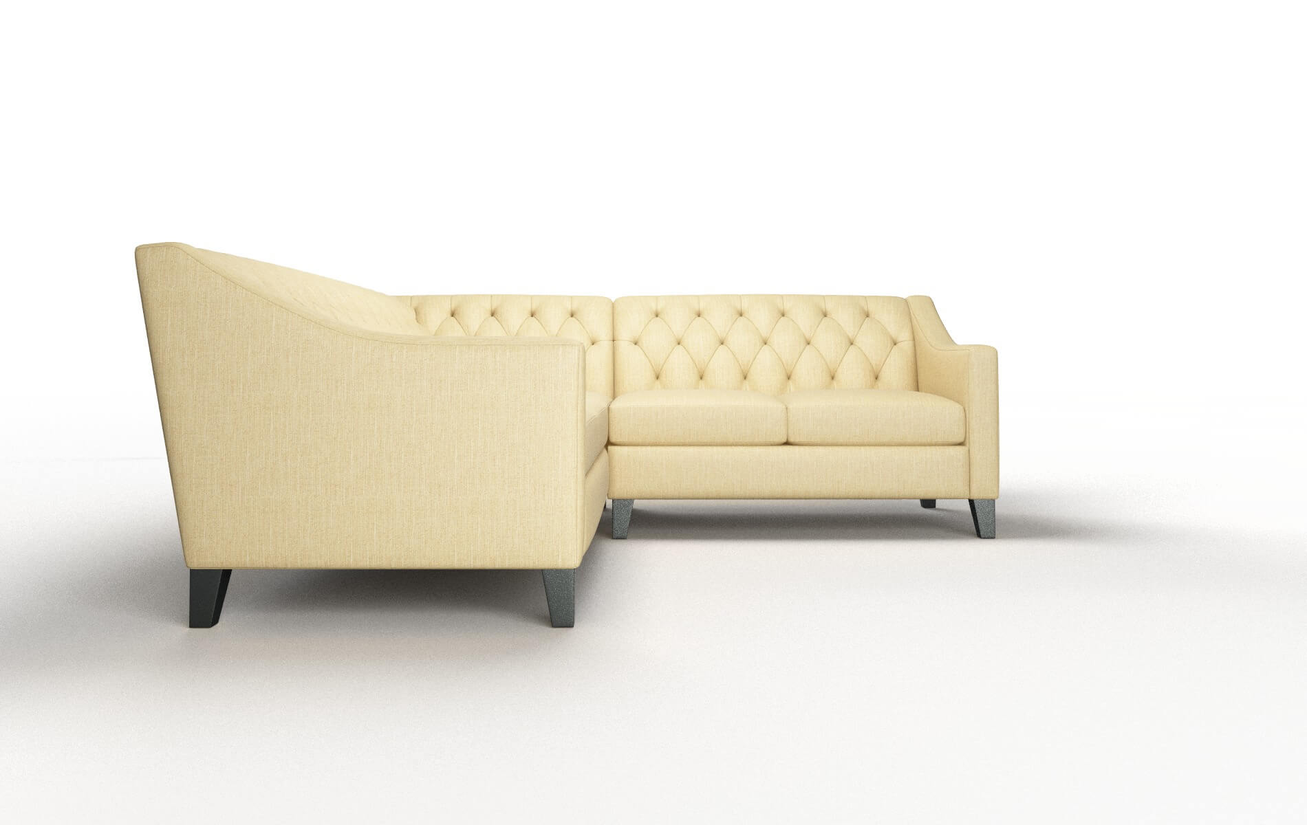 Seville Malibu Maize Sectional espresso legs 2