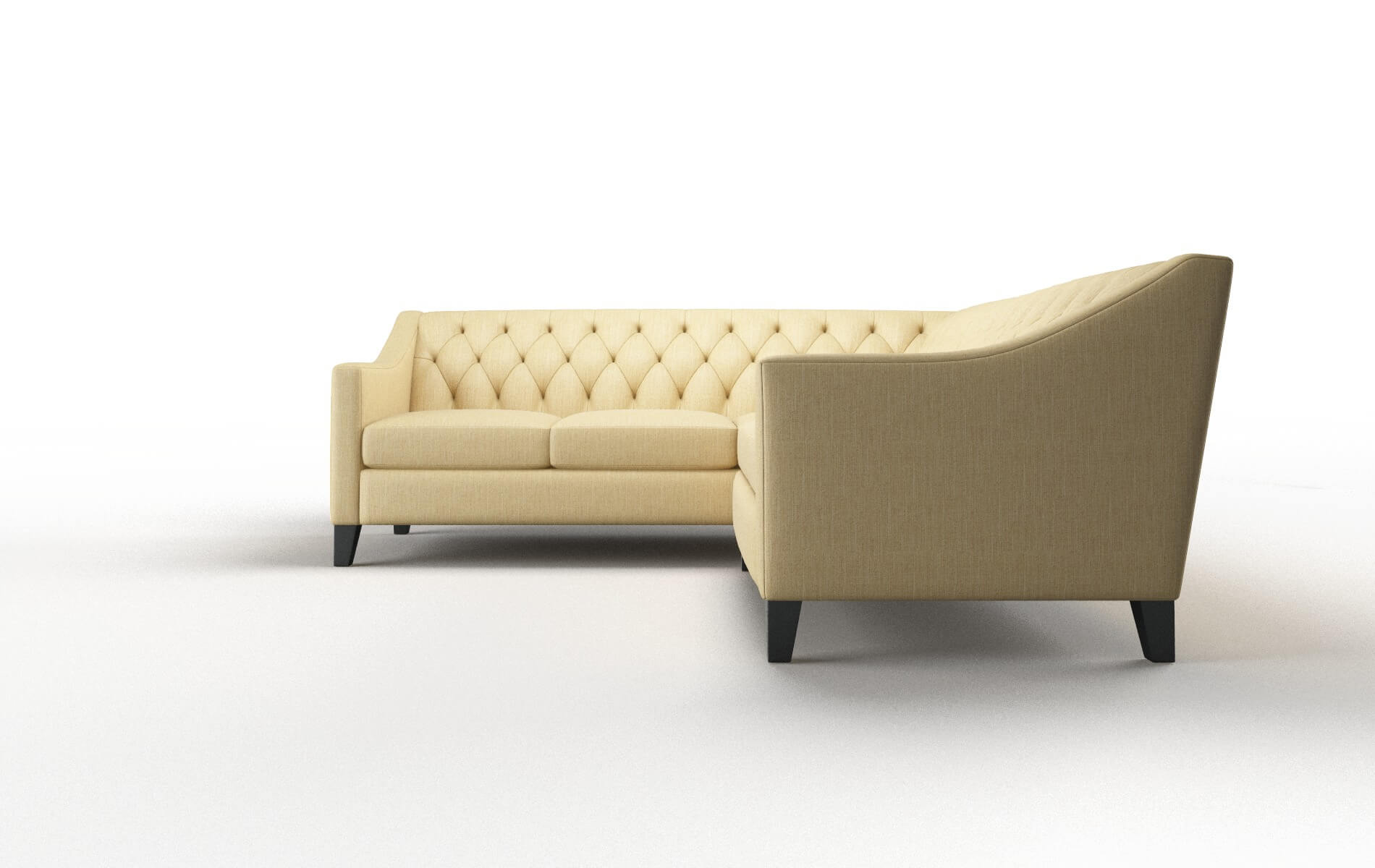 Seville Malibu Maize Sectional espresso legs 5