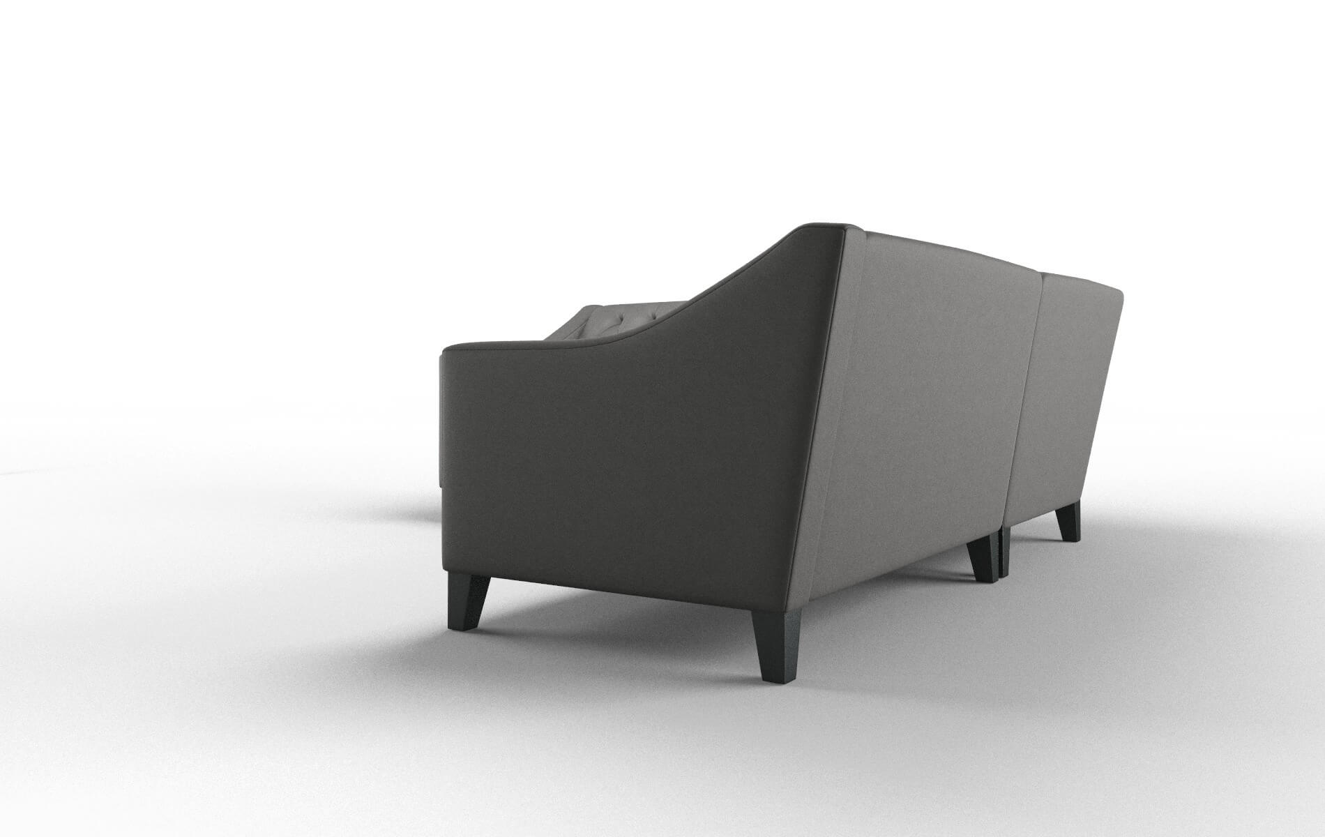 Seville Oakley Charcoal Sectional espresso legs 4