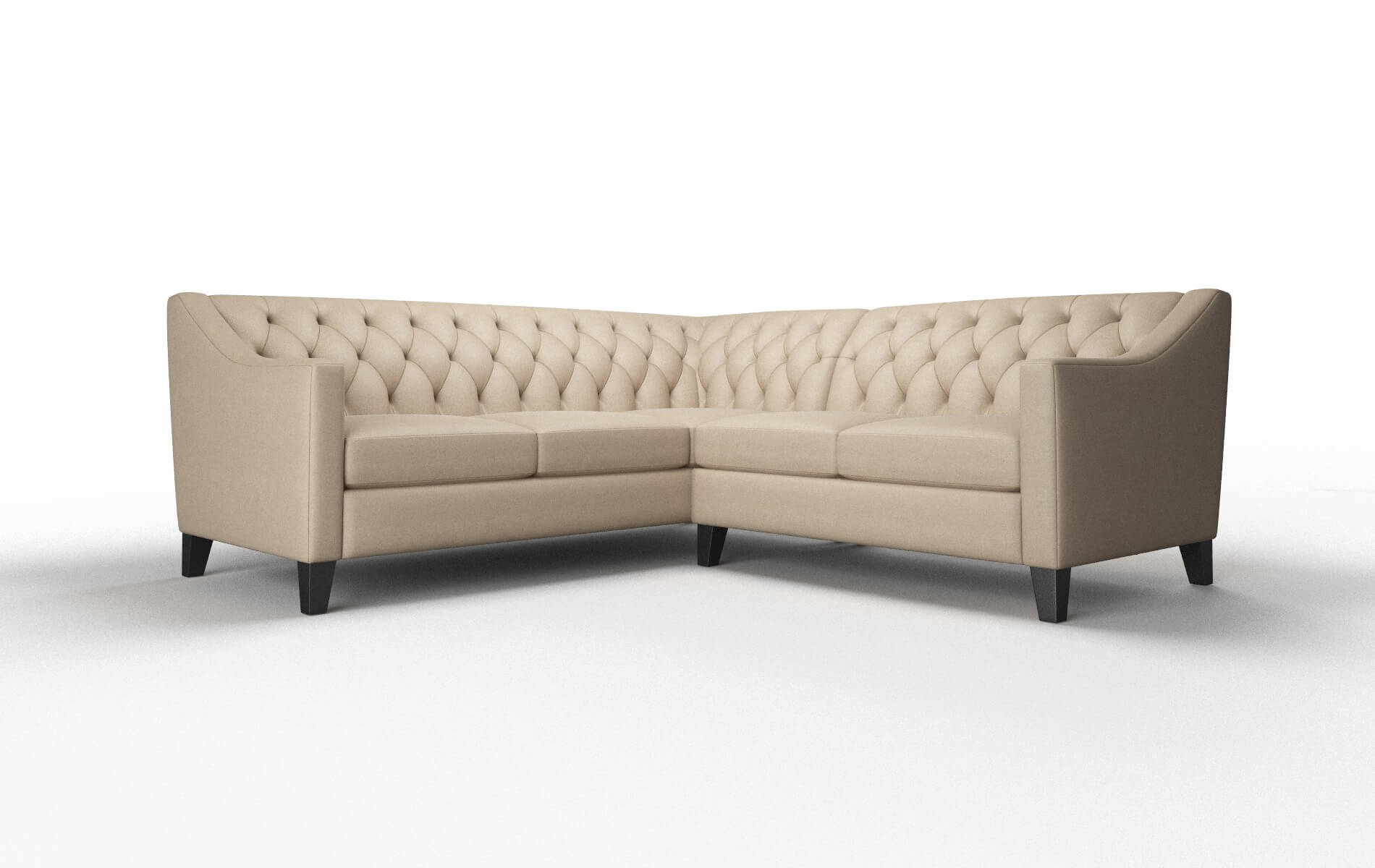 Seville Oakley Taupe Sectional espresso legs 1