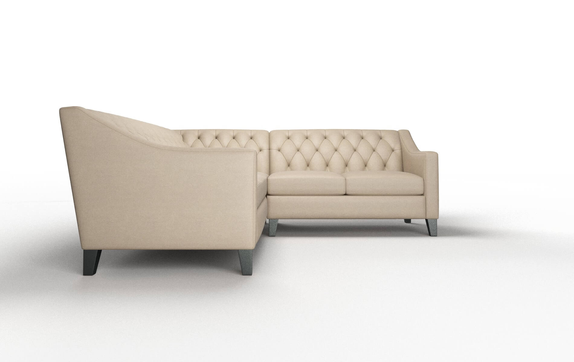 Seville Oakley Taupe Sectional espresso legs 2