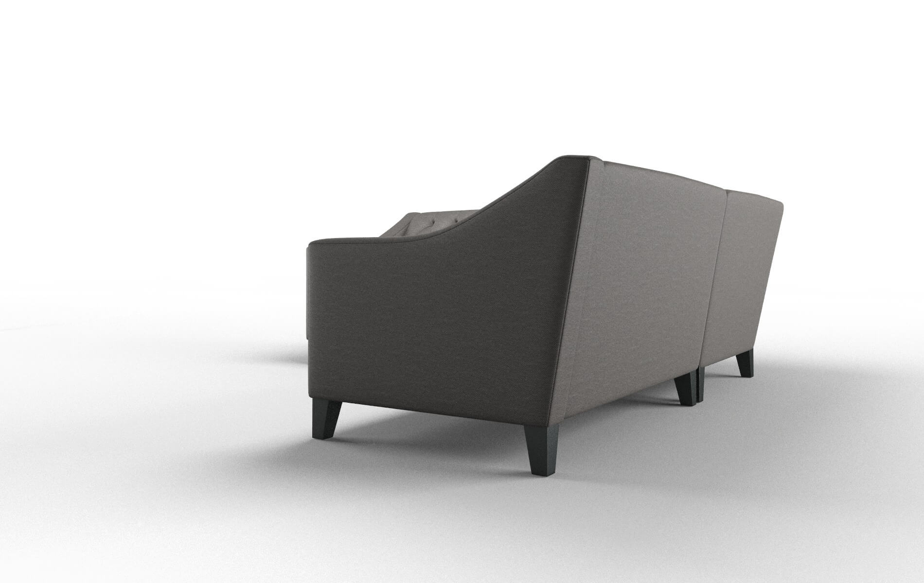 Seville Oscar Grey Sectional espresso legs 4
