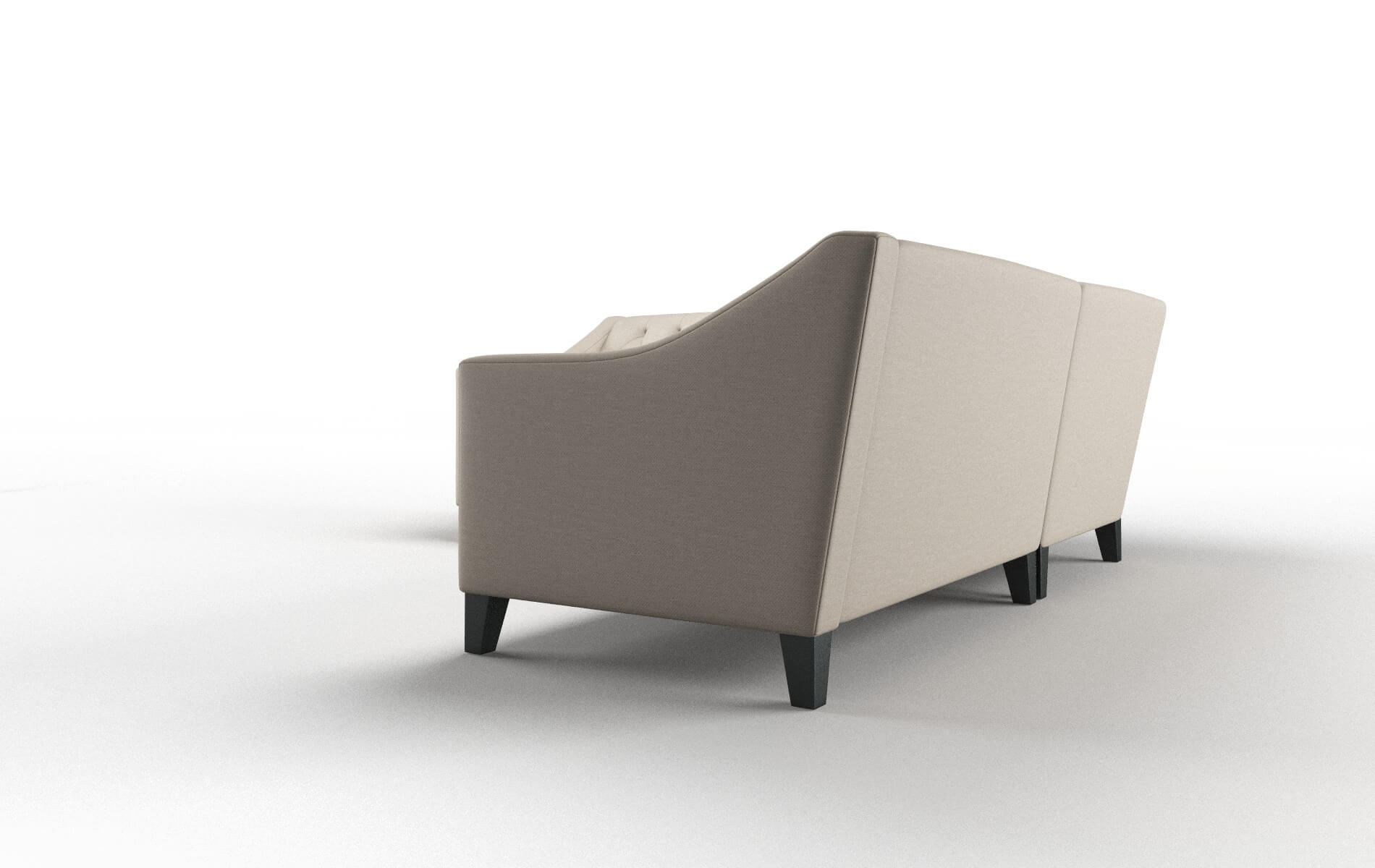 Seville Oscar Linen Sectional espresso legs 4