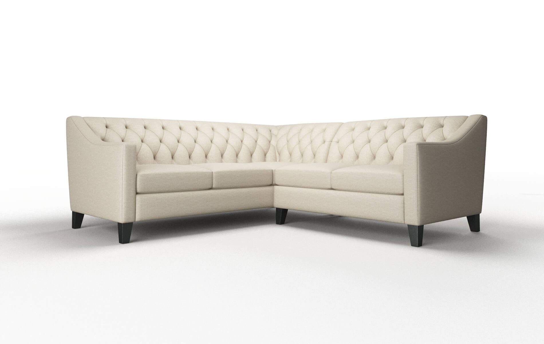 Seville Parker Linen Sectional espresso legs 1