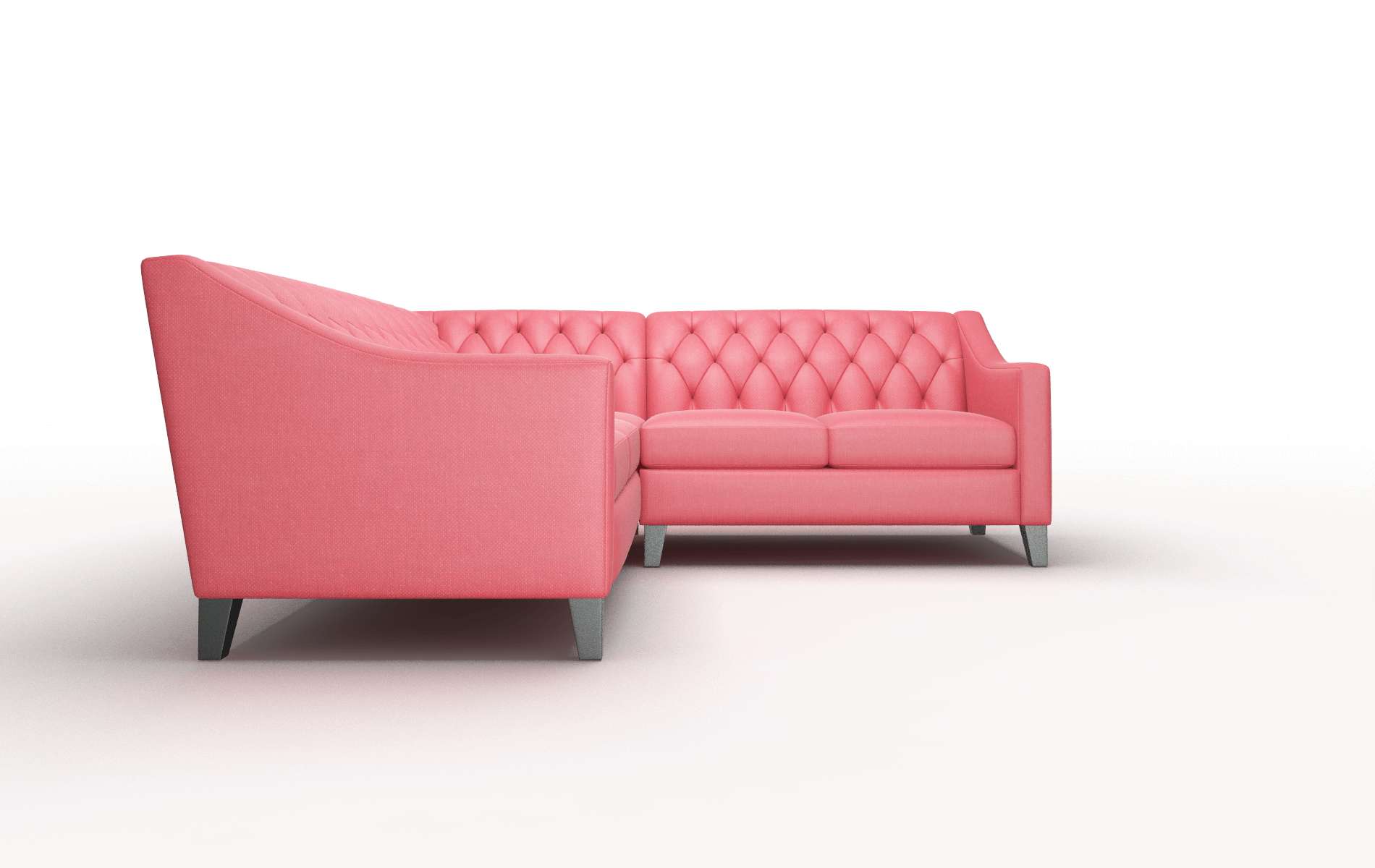 Seville Pauline Ruby Sectional espresso legs 2
