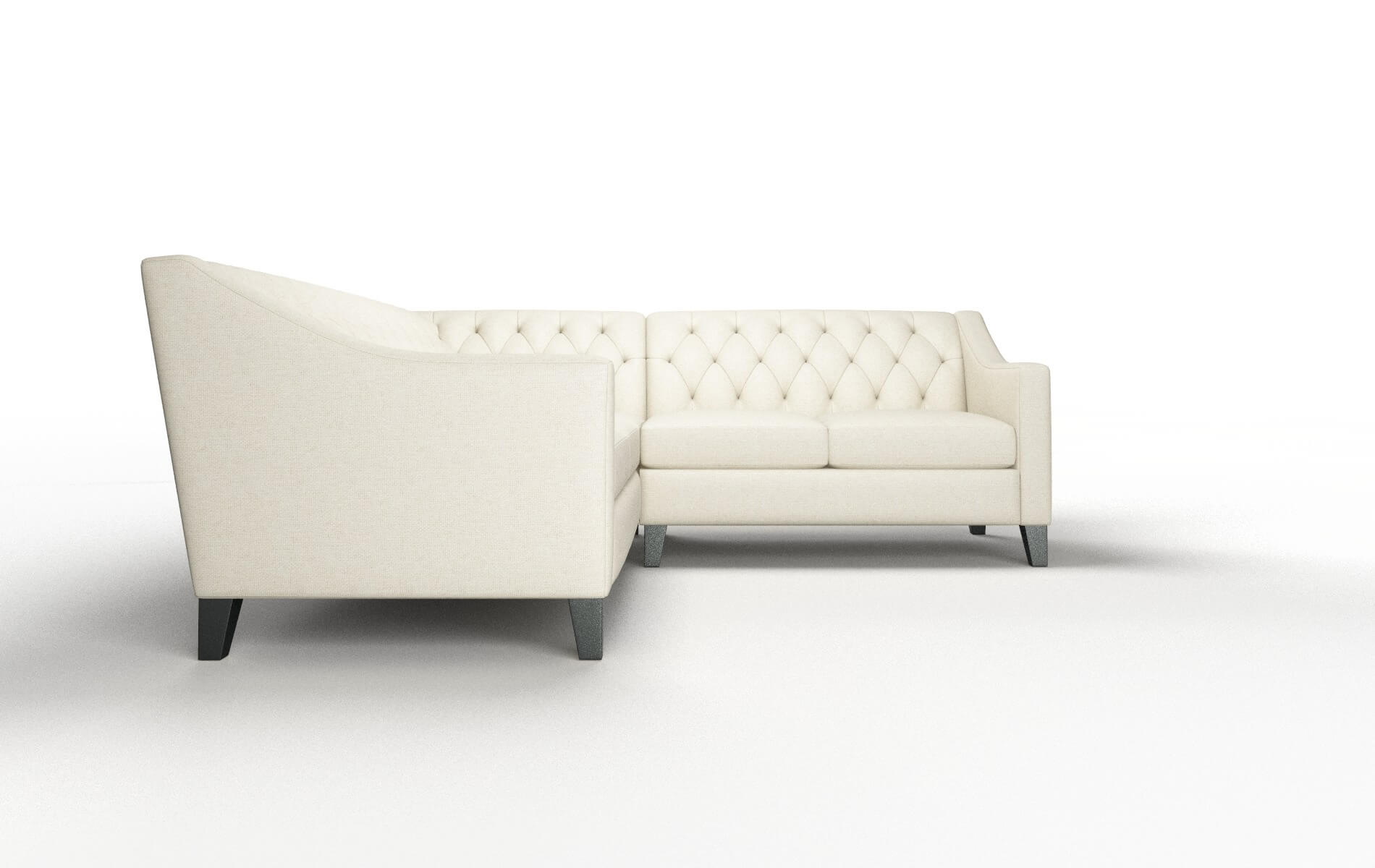 Seville Phoenix Ivory Sectional espresso legs 2