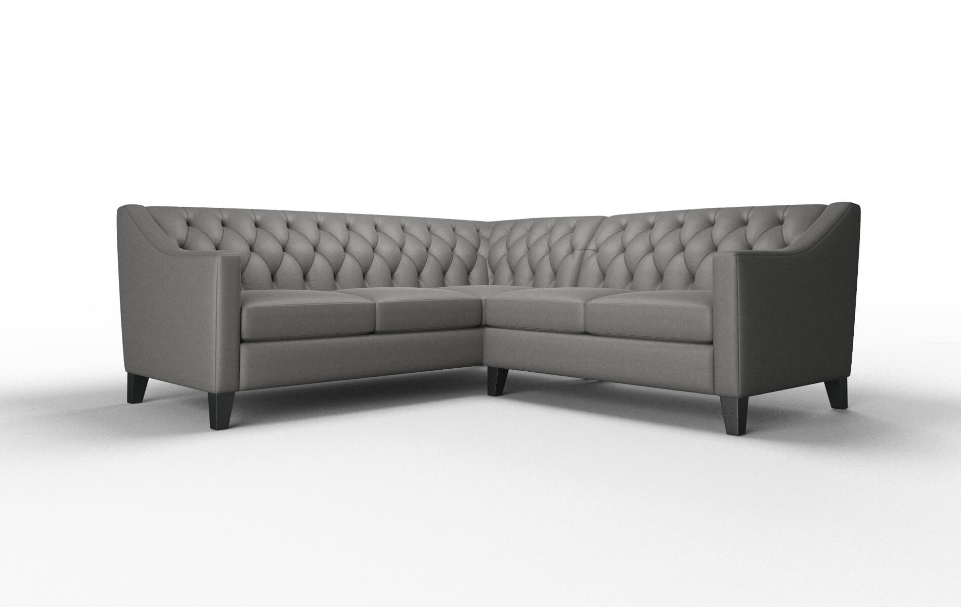 Seville Rocket Charcoal Sectional espresso legs 1