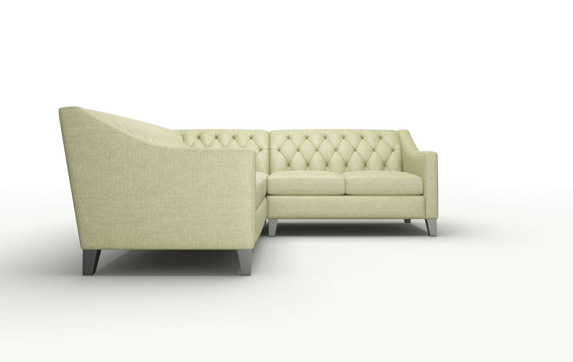 Seville Rocket Evergreen Sectional espresso legs 2
