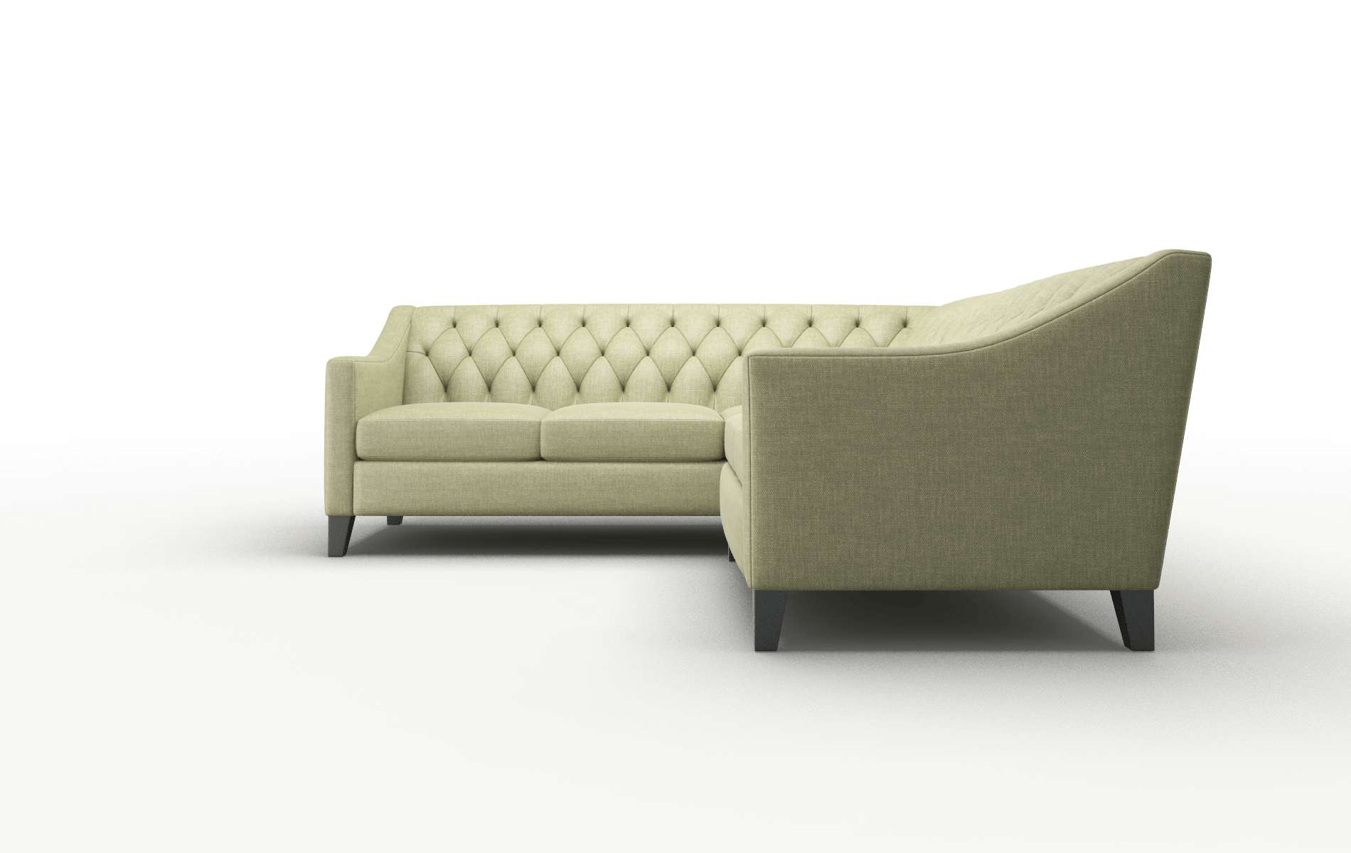 Seville Rocket Evergreen Sectional espresso legs 5