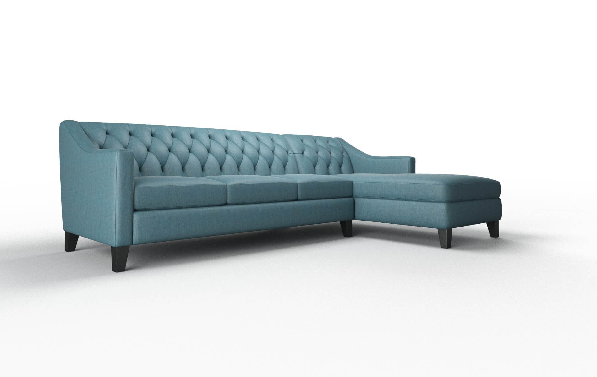 Seville Royale Electric_blue Panel espresso legs 2