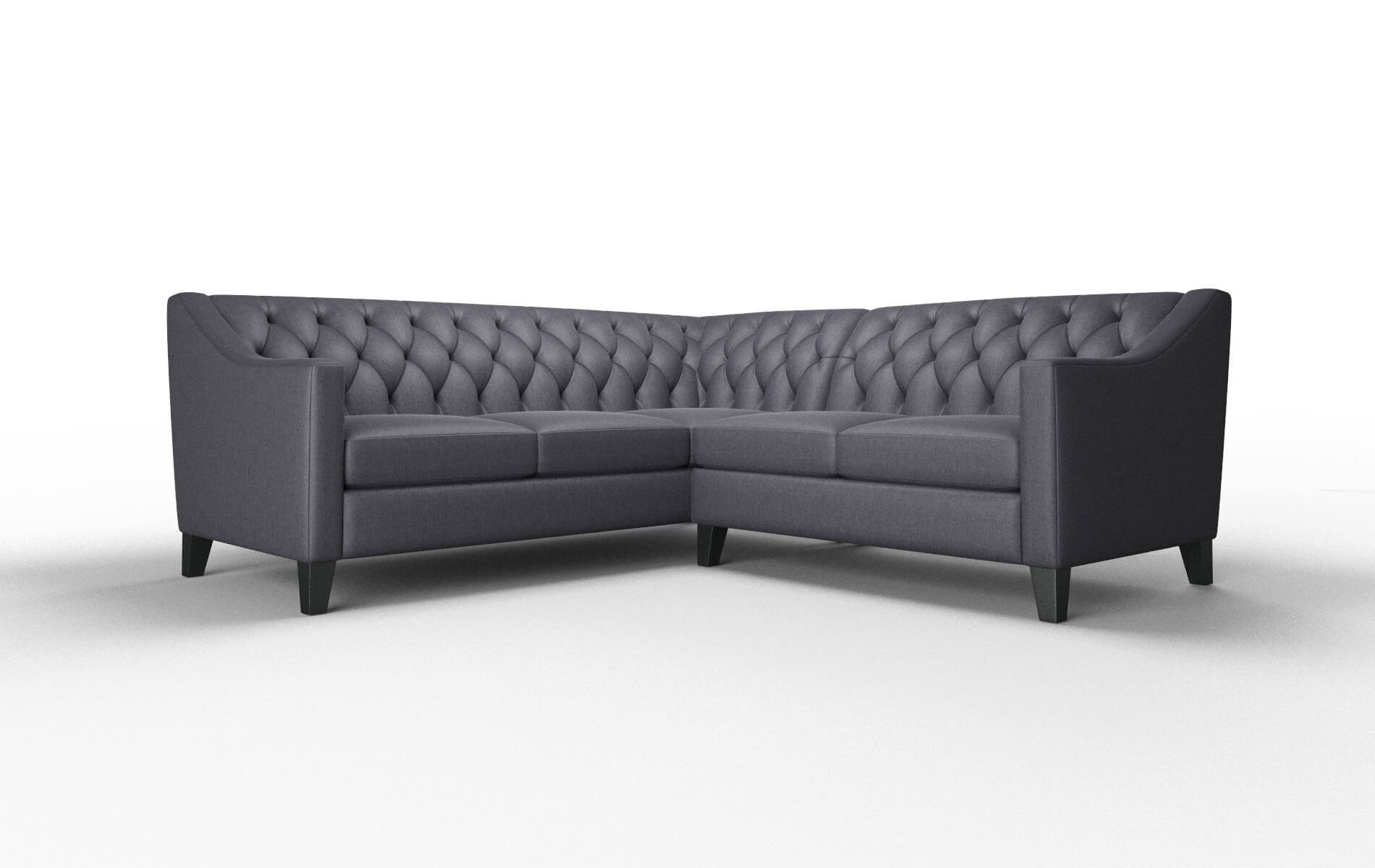 Seville Sasha Navy Sectional espresso legs 1