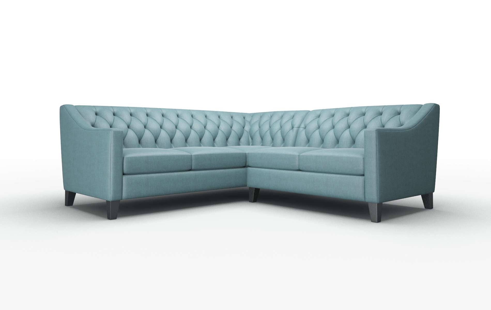 Seville Simplex Blue_moon Sectional espresso legs 1