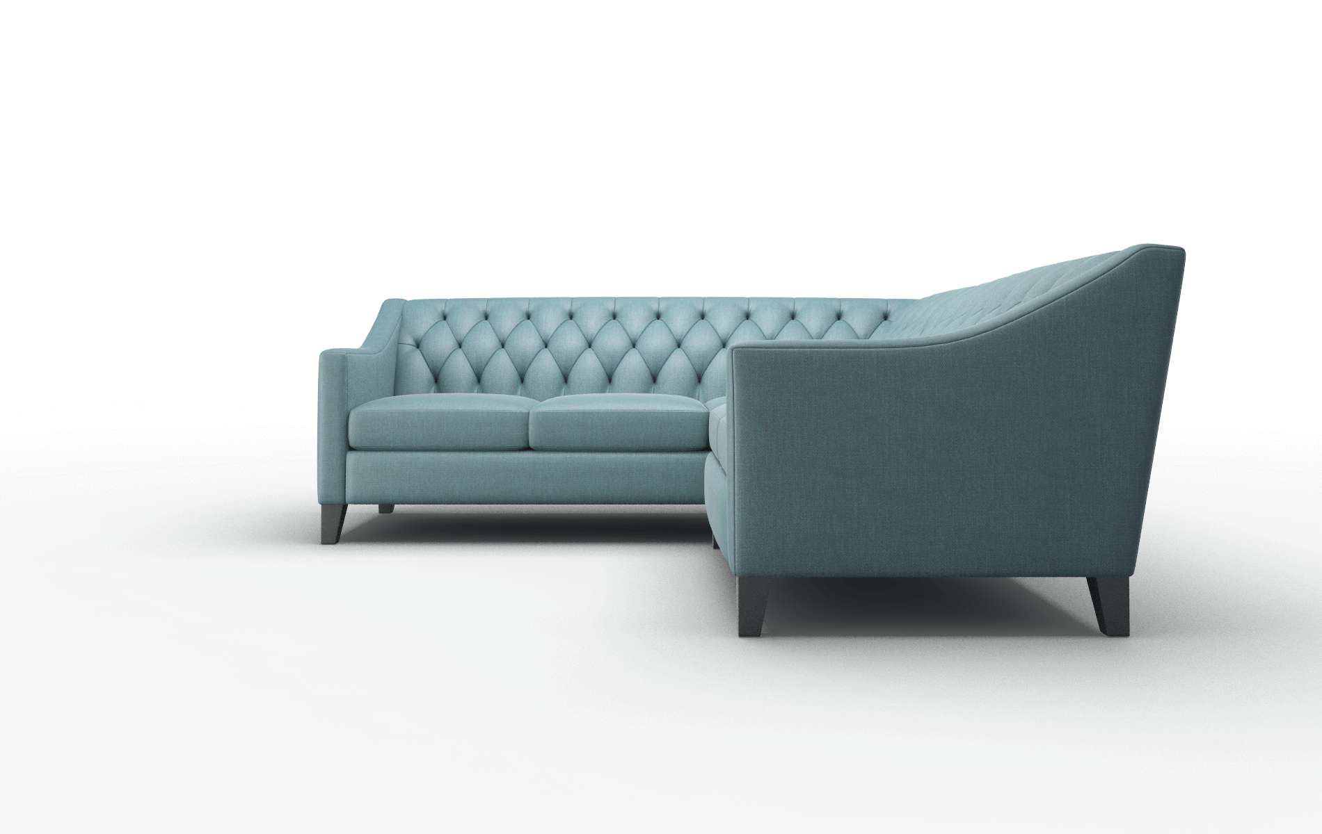 Seville Simplex Blue_moon Sectional espresso legs 5