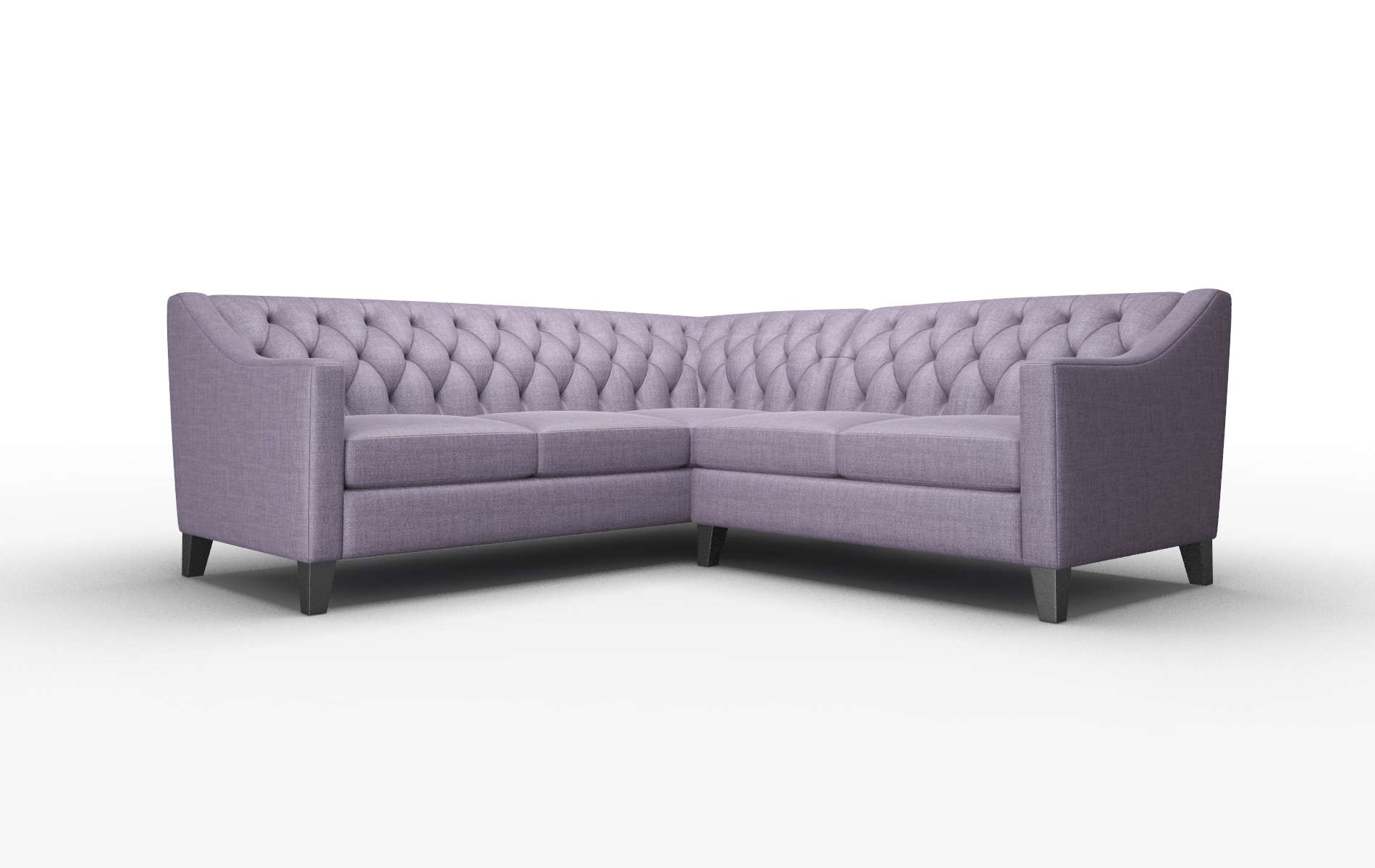 Seville Tess Blackberry Sectional espresso legs 1