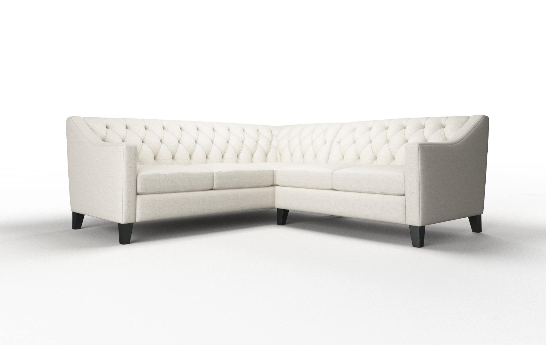 Seville Venus Cream Sectional espresso legs 1